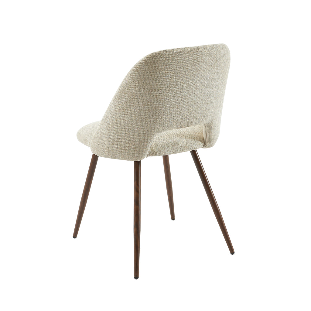 ELISABETH Set of 2 Upholstered Dining Chairs - Beige
