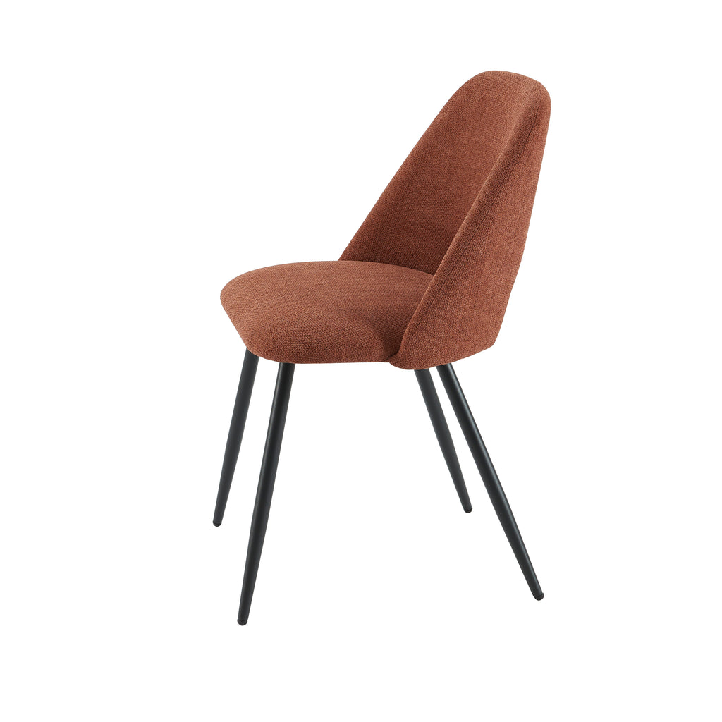 ELISABETH Set of 2 Upholstered Dining Chairs - Terracotta