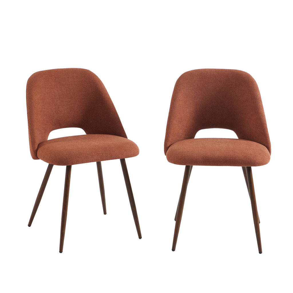 ELISABETH Set of 2 Upholstered Dining Chairs