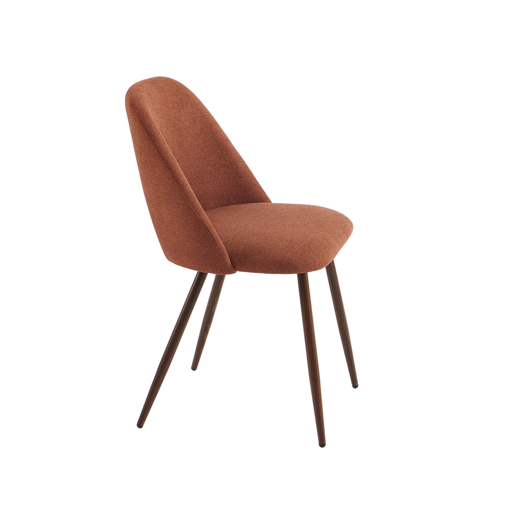 ELISABETH Set of 2 Upholstered Dining Chairs - Terracotta