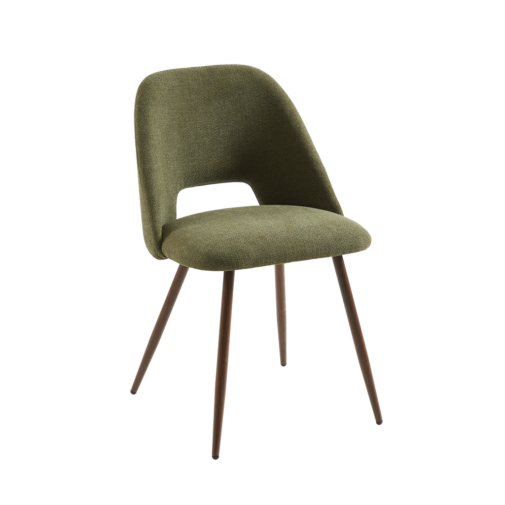 ELISABETH Set of 2 Upholstered Dining Chairs - Green