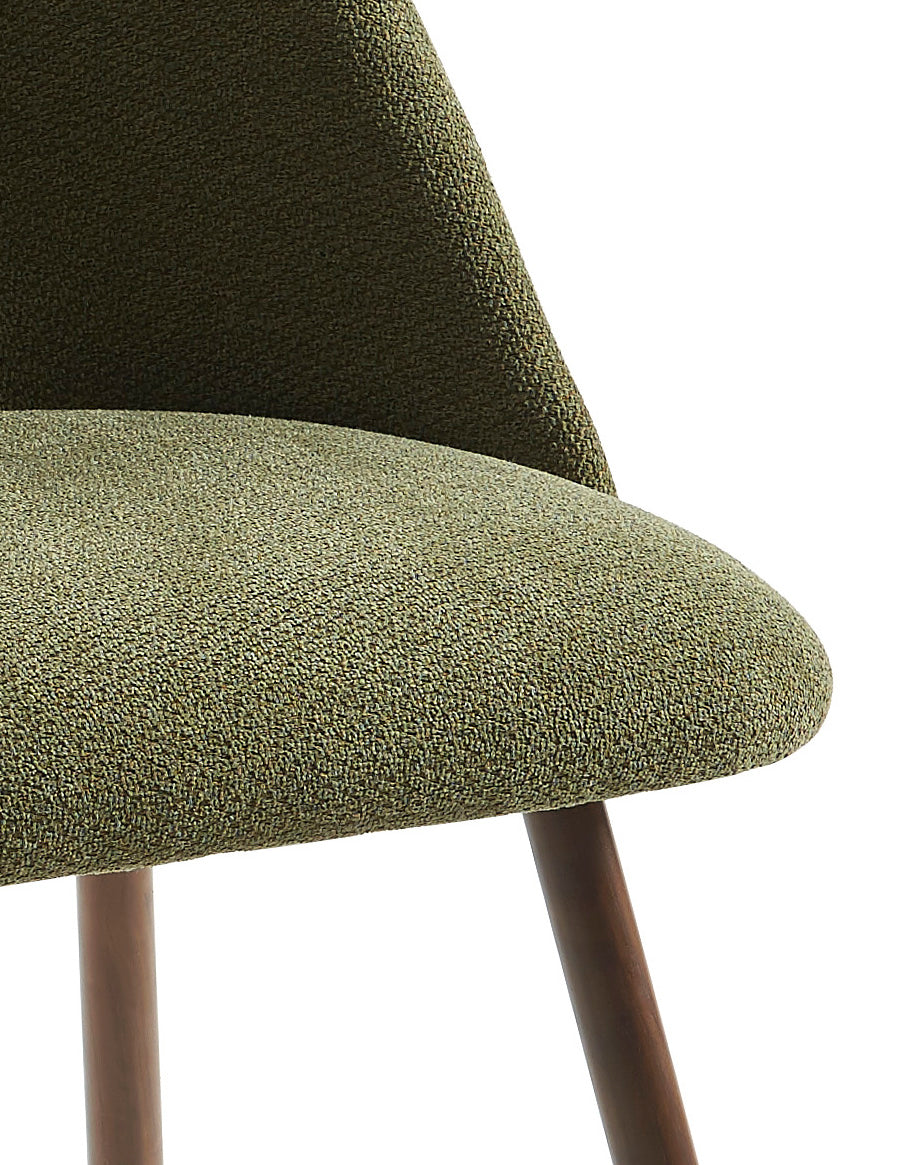 ELISABETH Set of 2 Upholstered Dining Chairs - Green