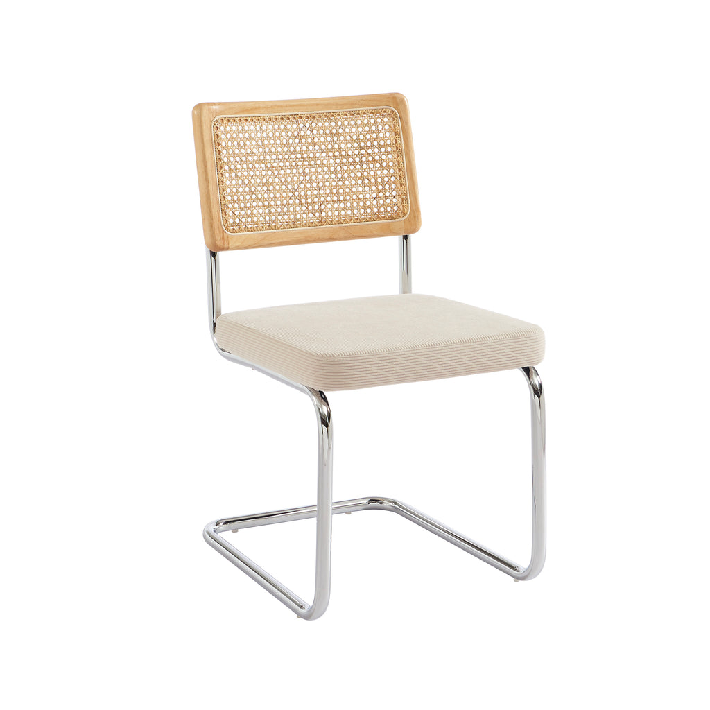 ELLA Set of 2 Upholstered Dining Chairs – Beige