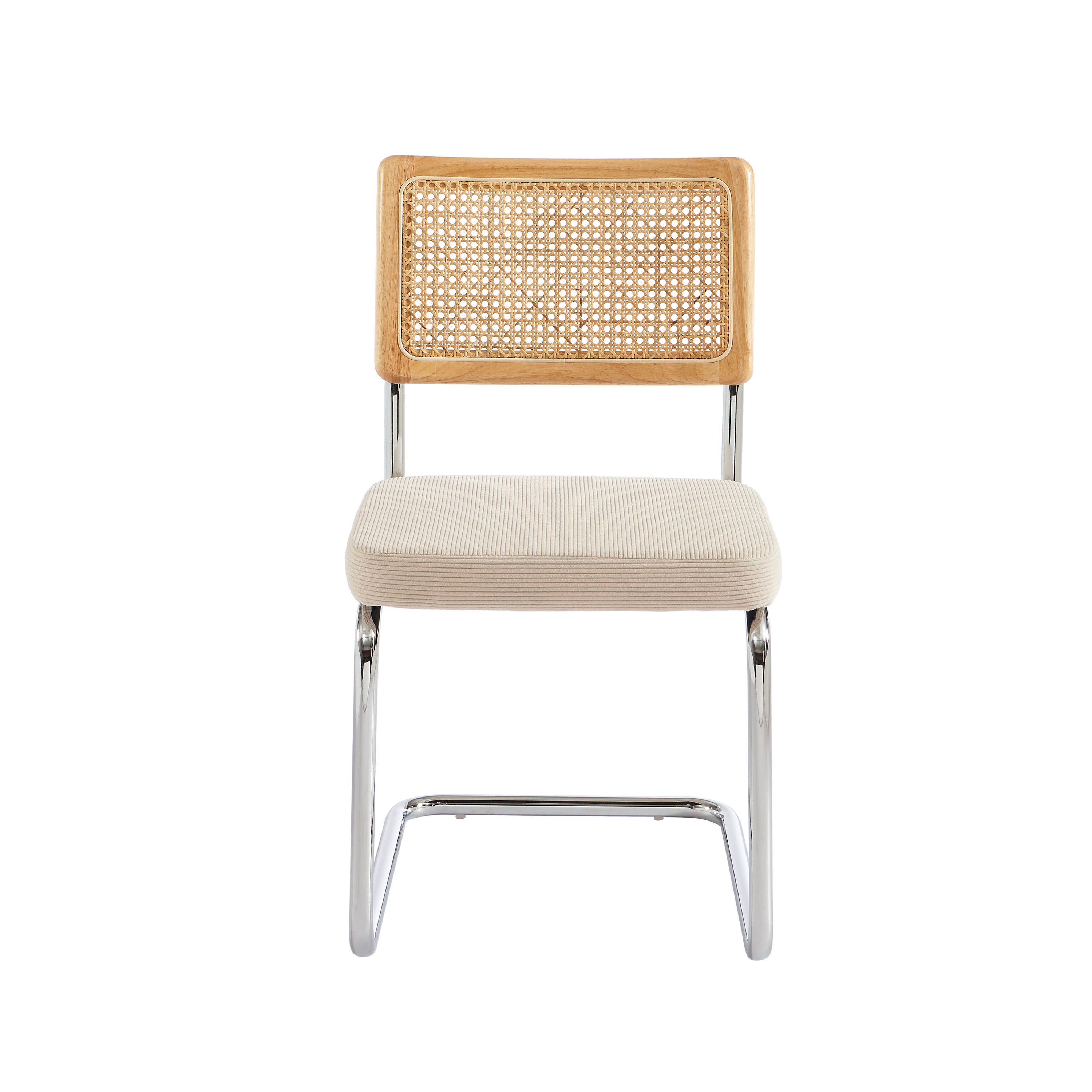 ELLA Set of 2 Upholstered Dining Chairs – Beige