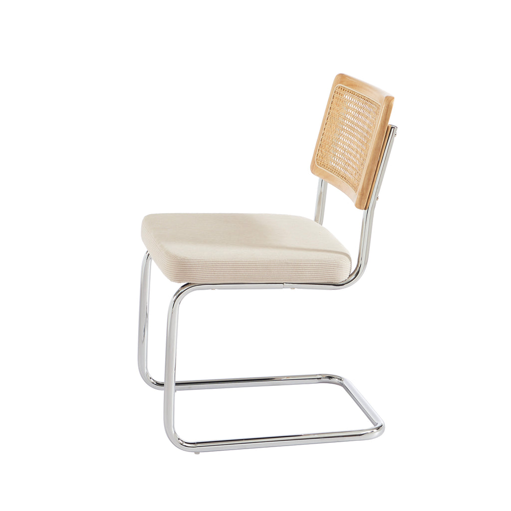 ELLA Set of 2 Upholstered Dining Chairs – Beige