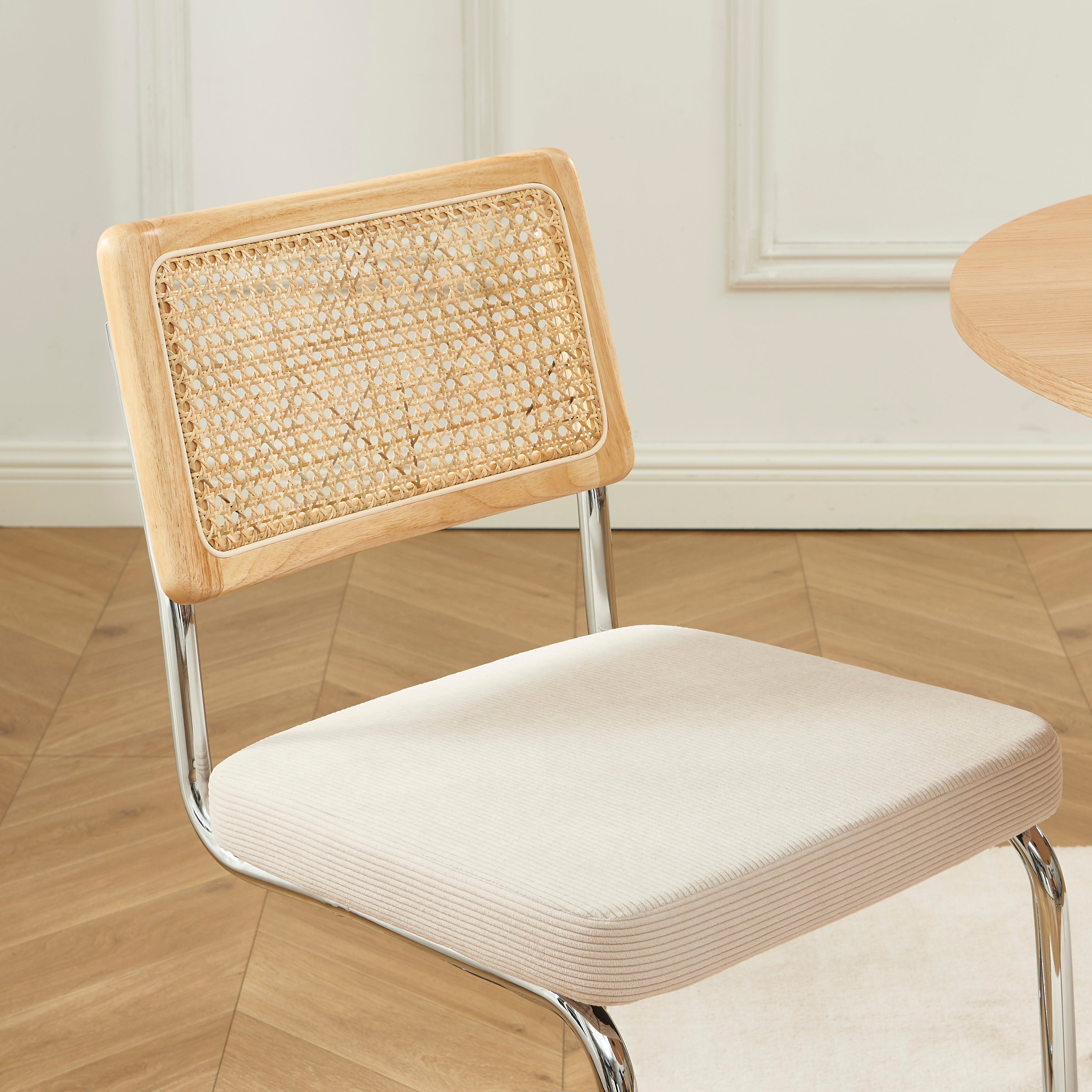 ELLA Set of 2 Upholstered Dining Chairs – White