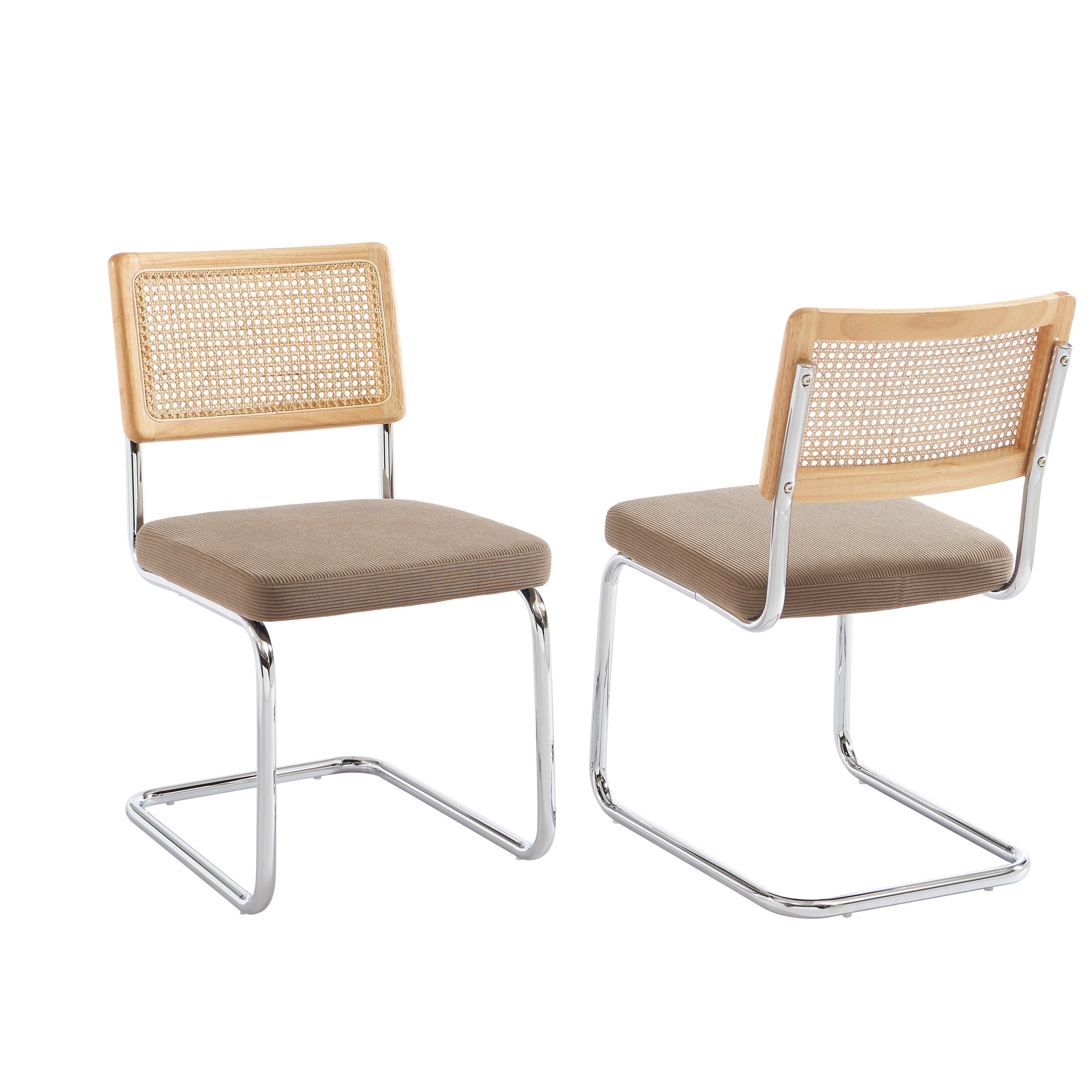 ELLA Set of 2 Upholstered Dining Chairs – Greige