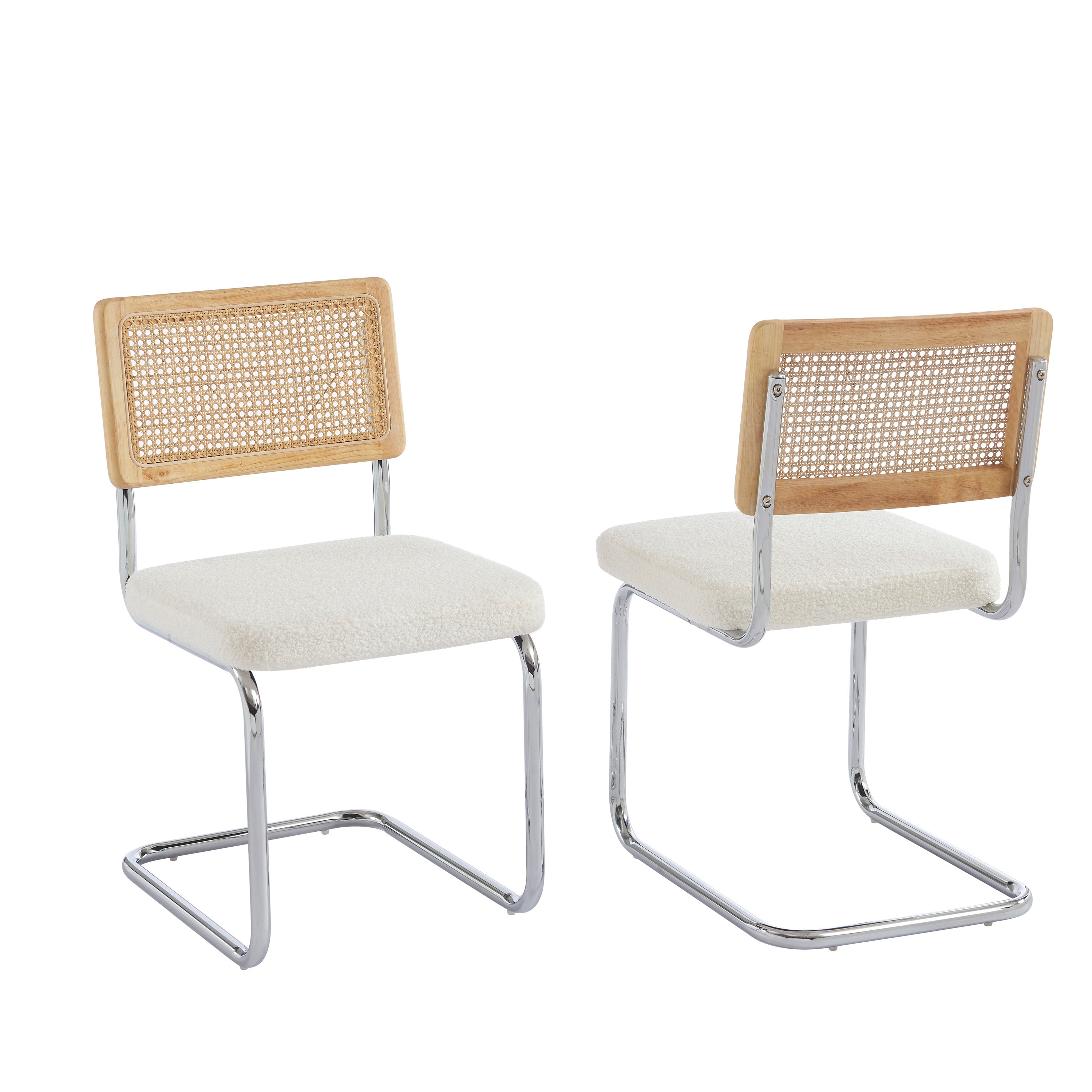 ELLA Set of 2 Upholstered Dining Chairs – White