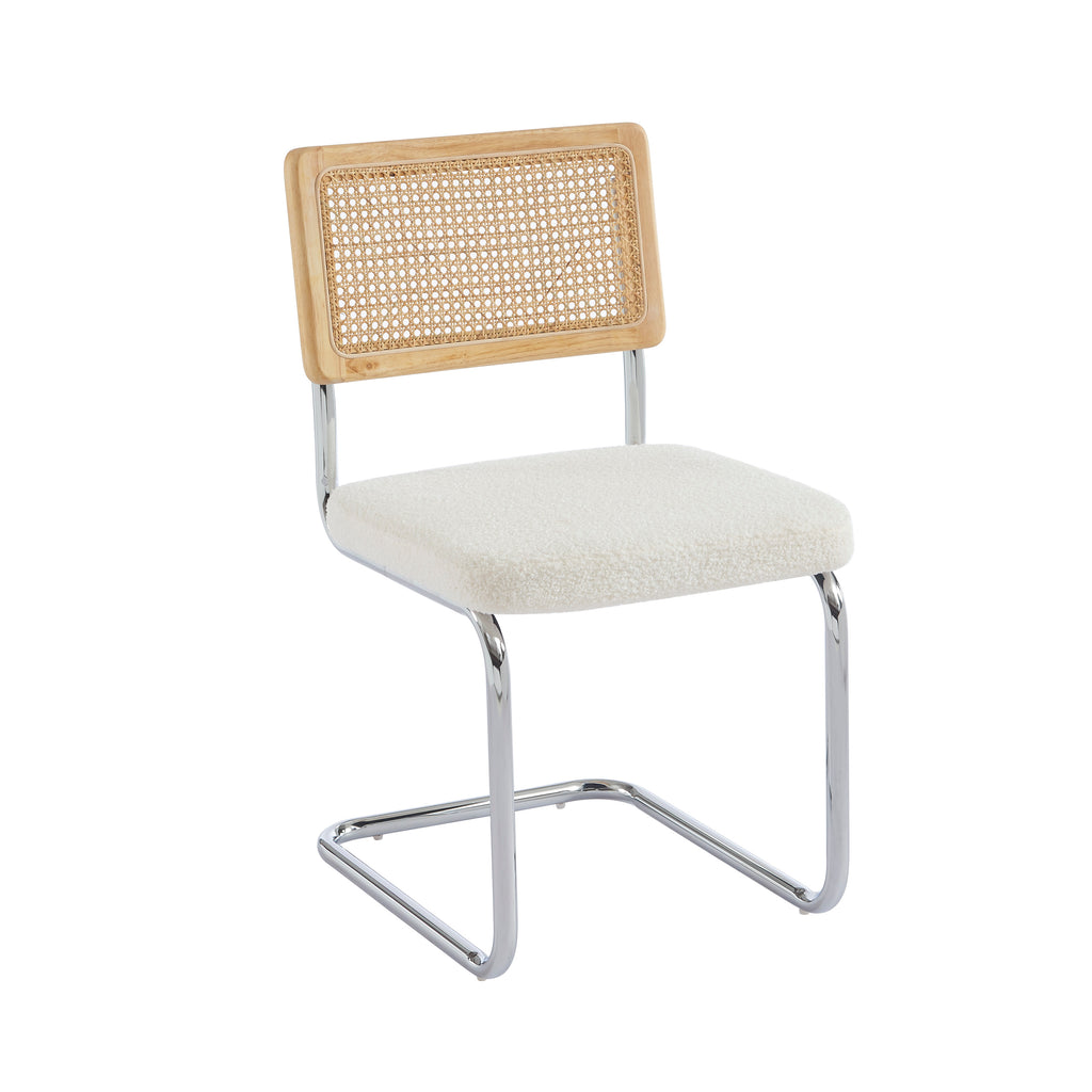 ELLA Set of 2 Upholstered Dining Chairs – White