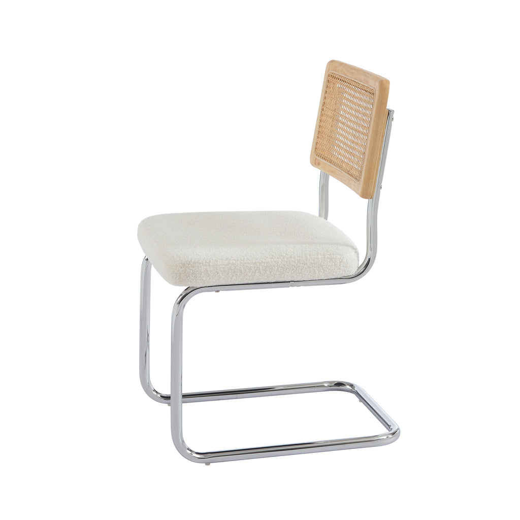 ELLA Set of 2 Upholstered Dining Chairs – White