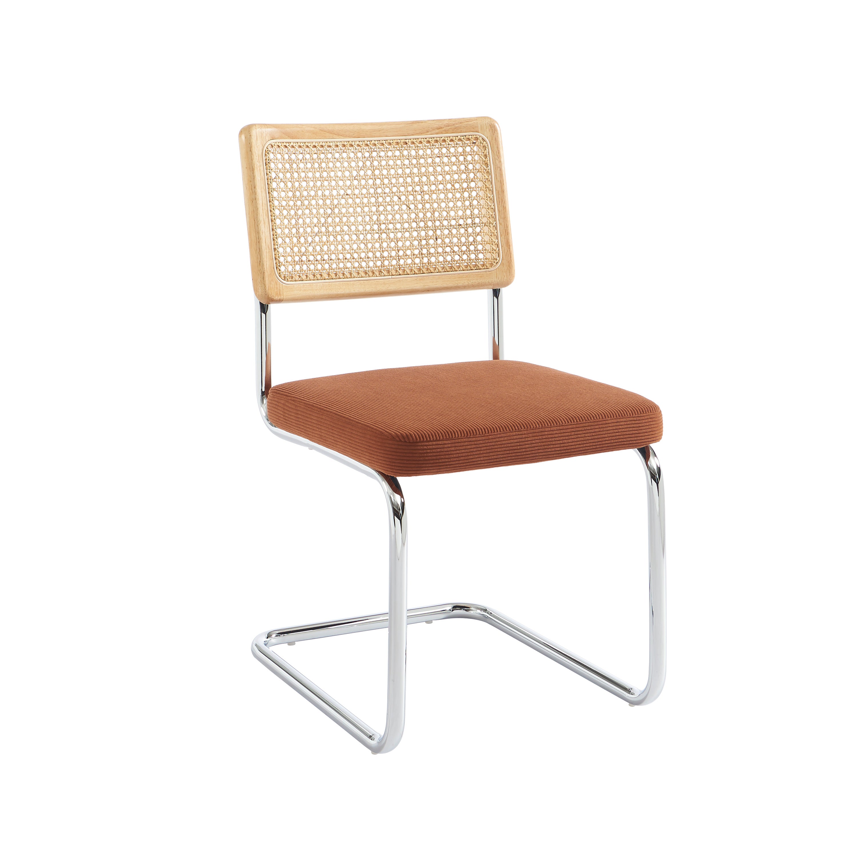 ELLA Set of 2 Upholstered Dining Chairs – Terracotta