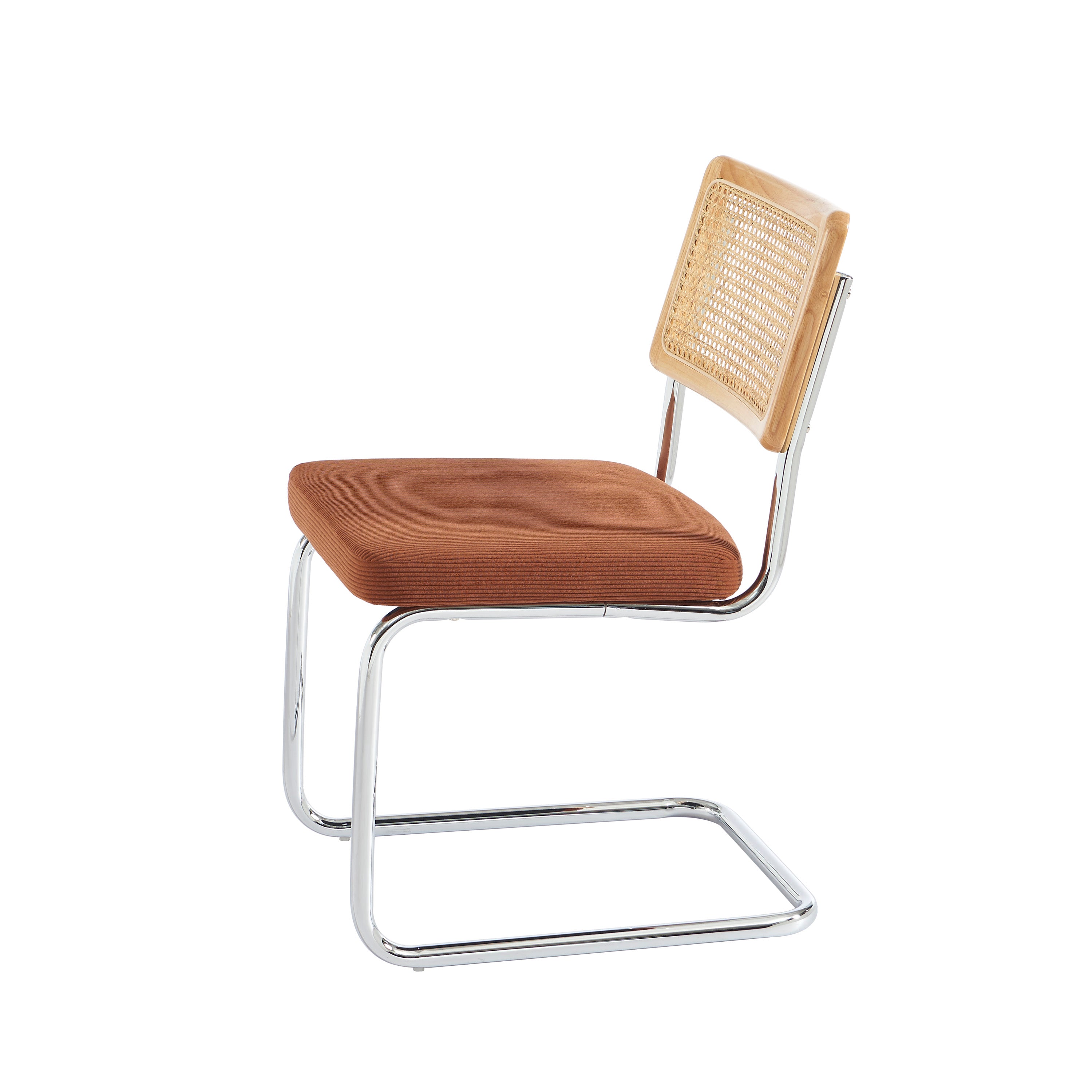 ELLA Set of 2 Upholstered Dining Chairs – Terracotta