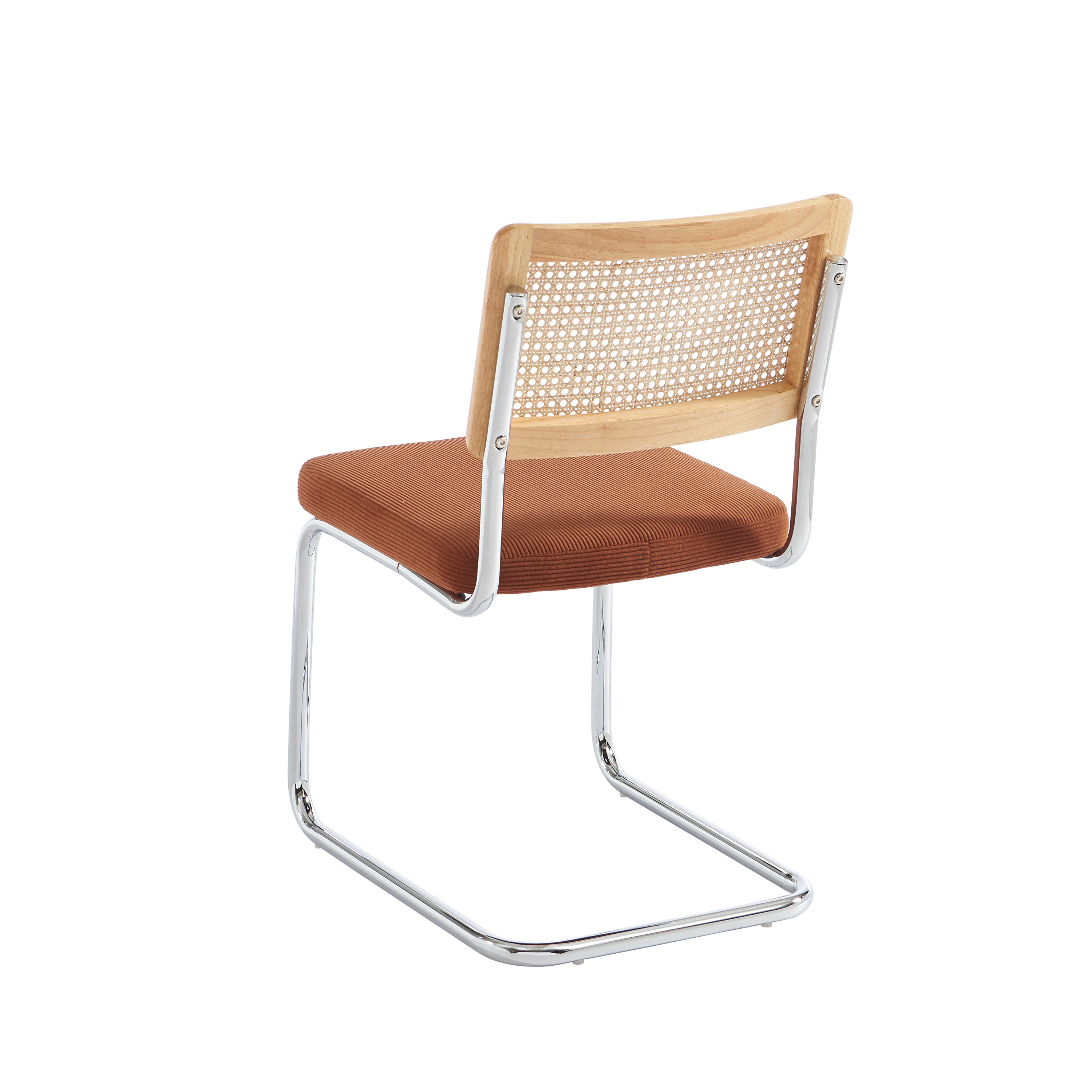 ELLA Set of 2 Upholstered Dining Chairs – Terracotta