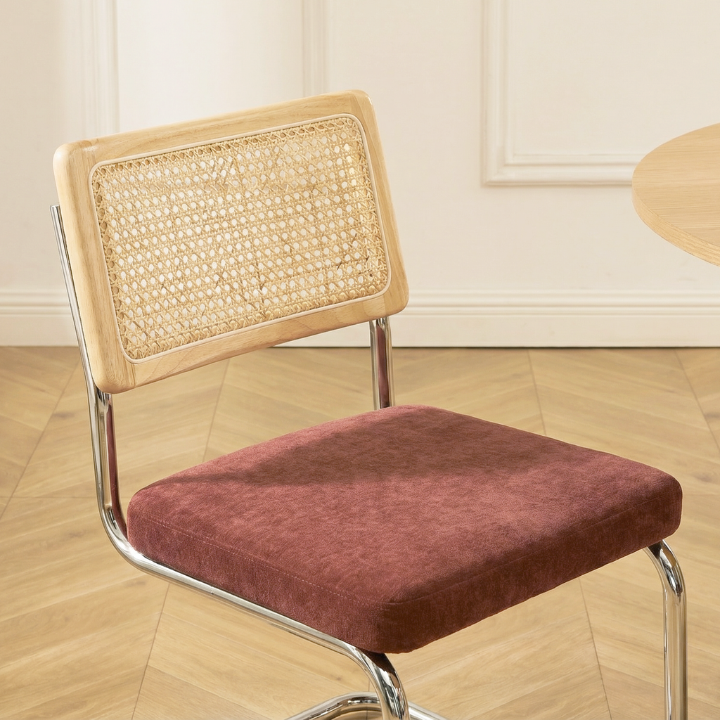 ELLA Set of 2 Upholstered Dining Chairs – Terracota