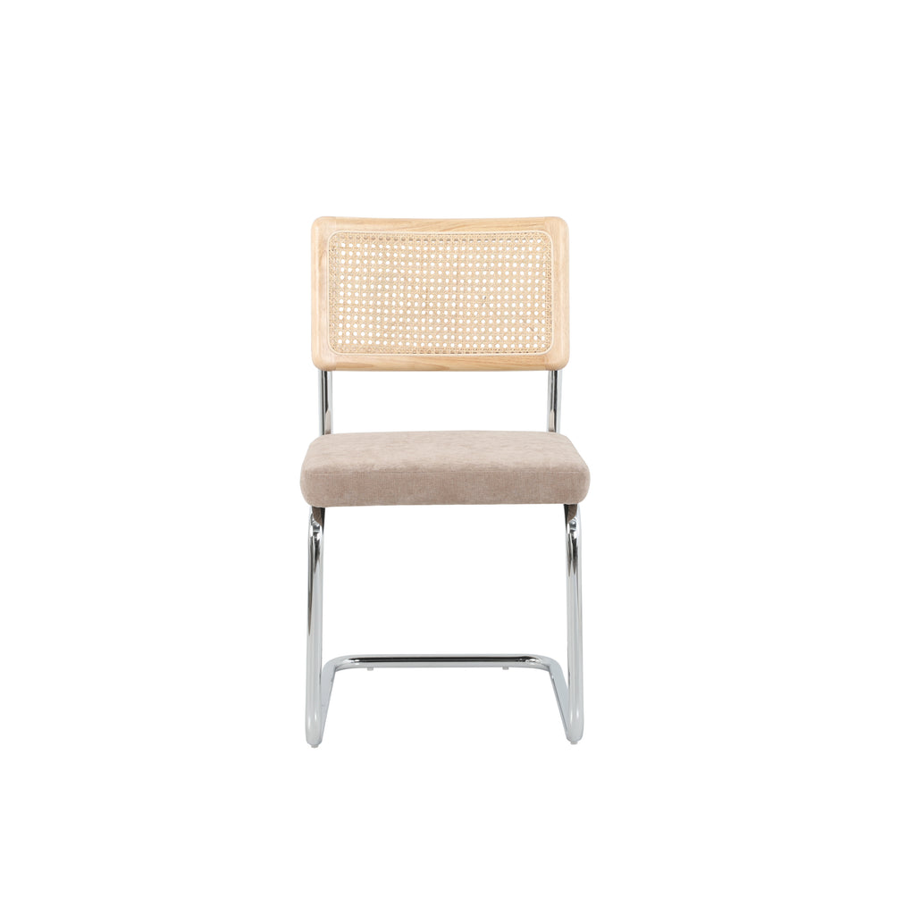 ELLA Set of 2 Upholstered Dining Chairs – Brown