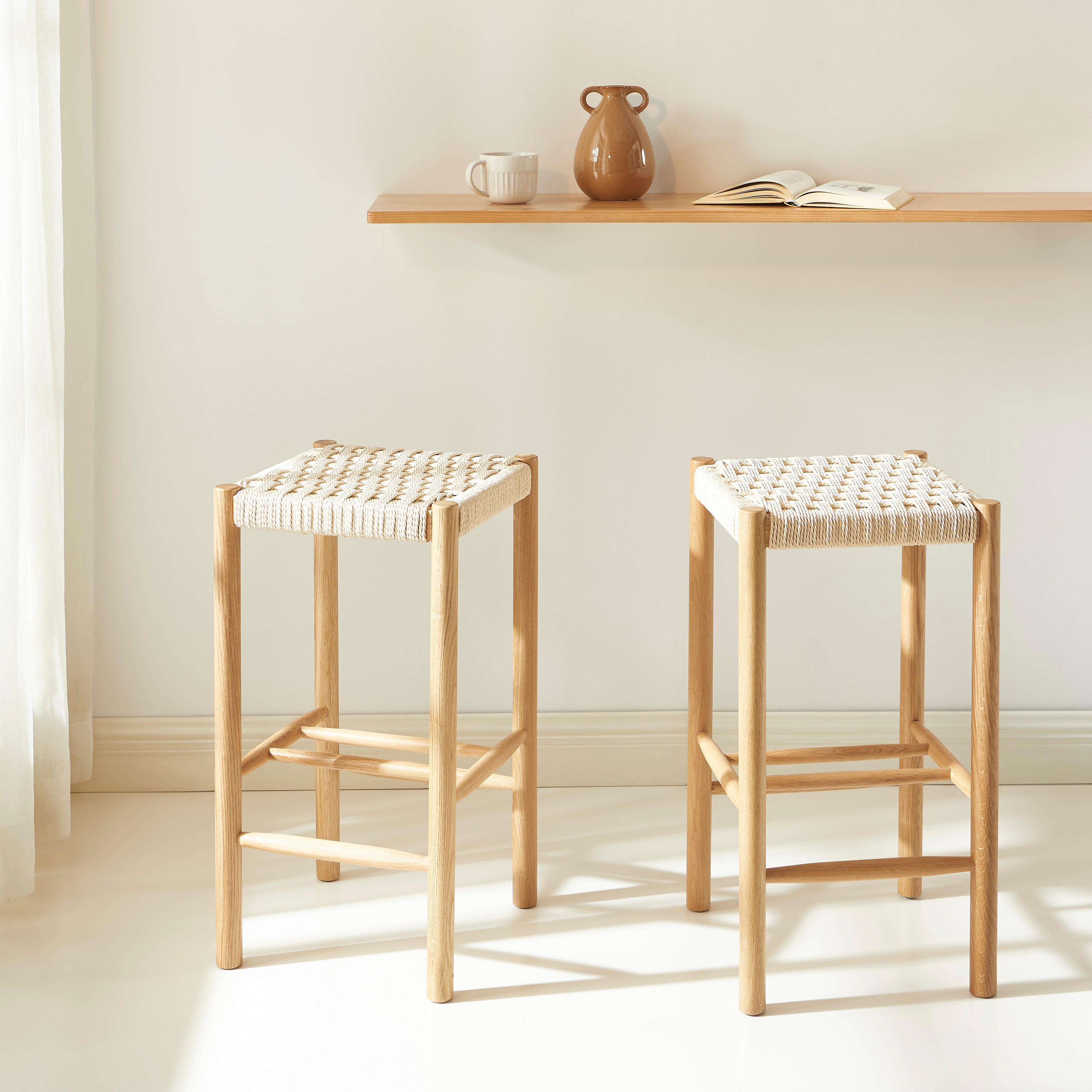 ELLIO Stool Set - Light Wood
