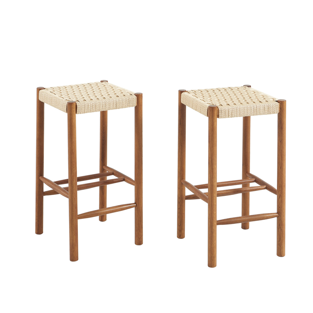 ELLIO Stool Set - Dark Wood