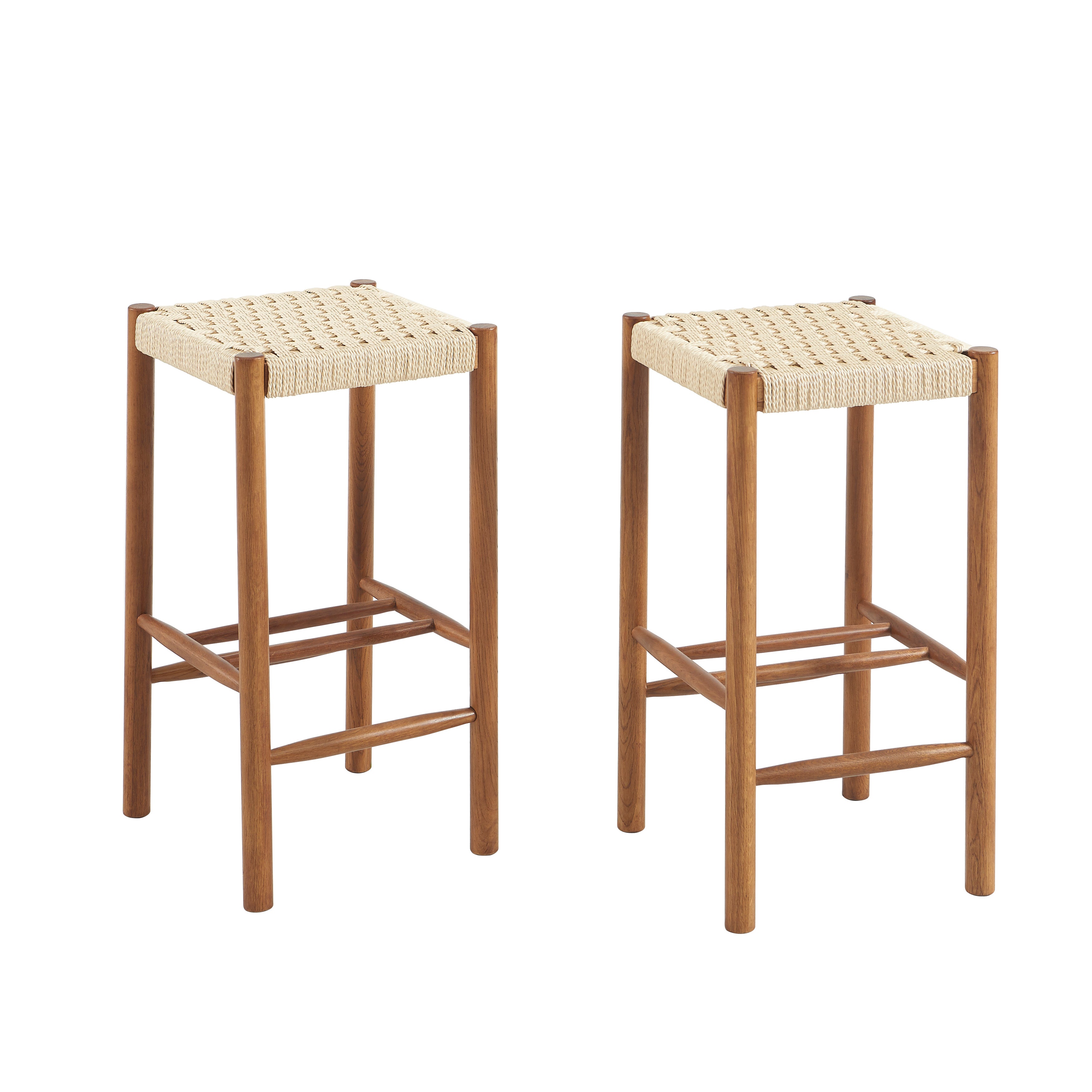 ELLIO Stool Set - Dark Wood