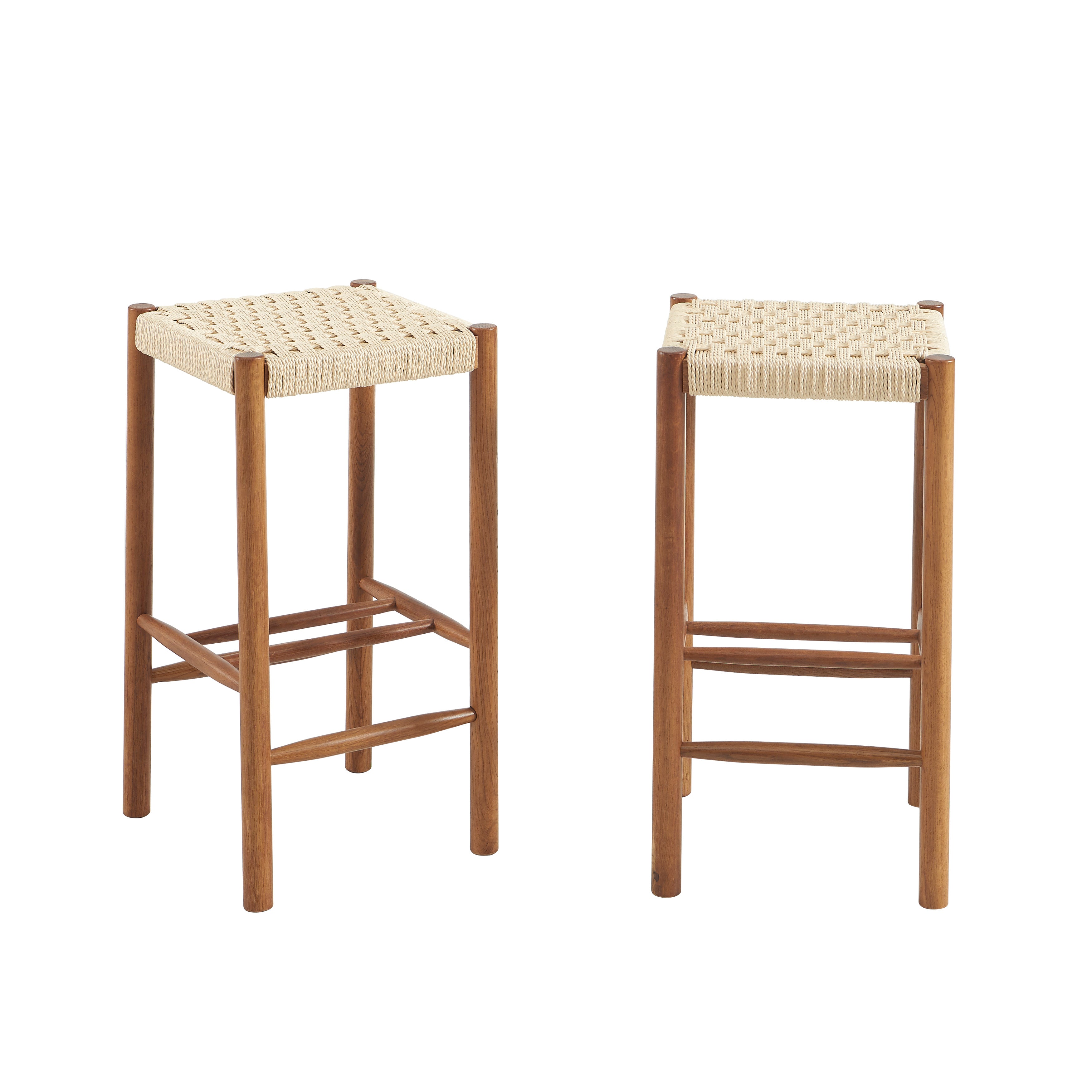 ELLIO Stool Set - Dark Wood