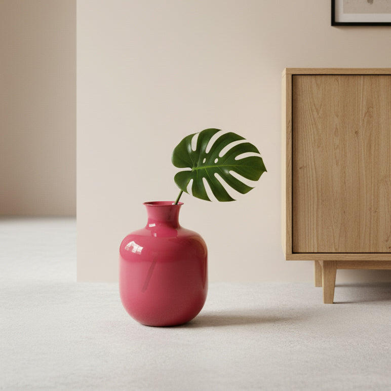 ERI Metal Vase 16"  - Pink