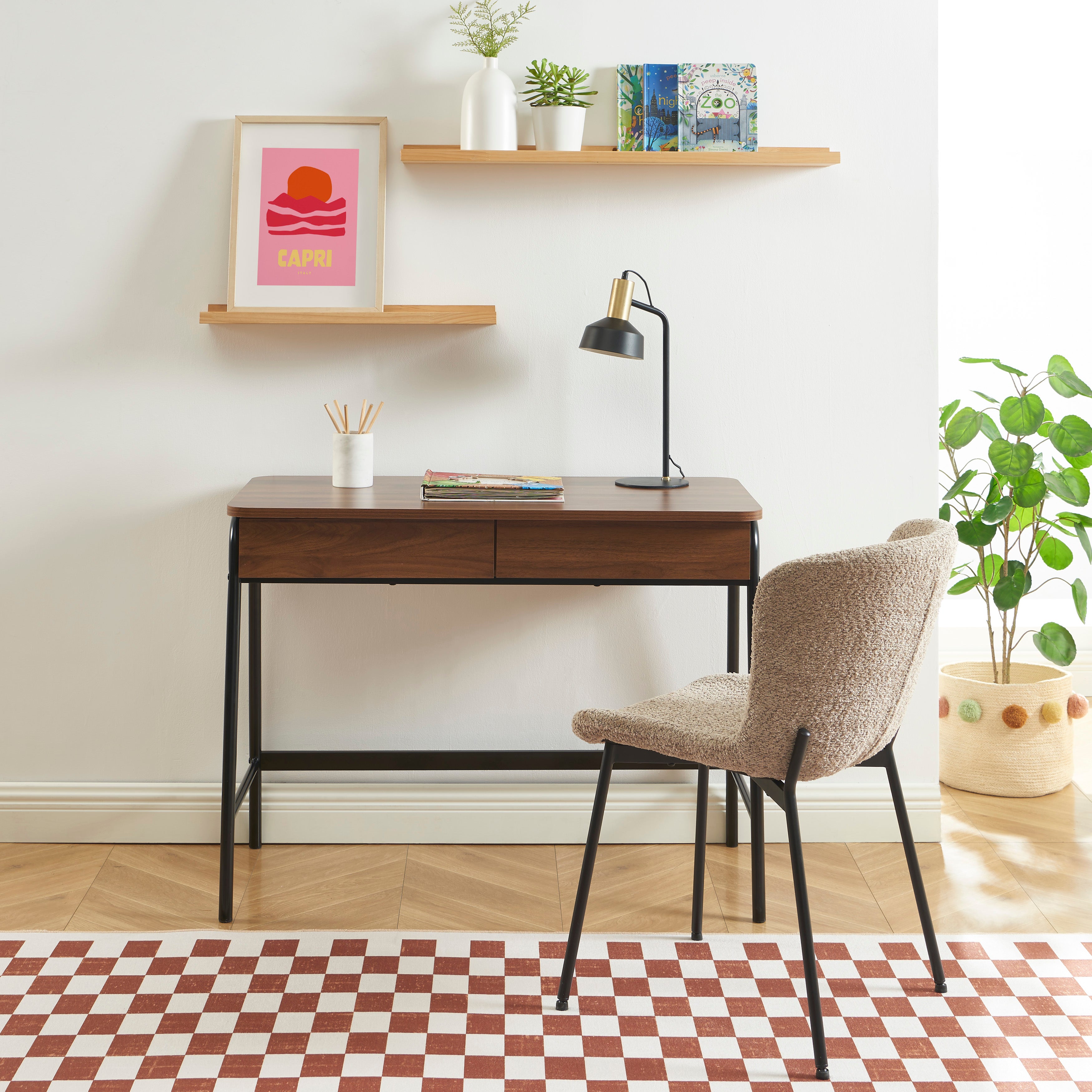 ESRA Modern Home Office Desk - Black wood