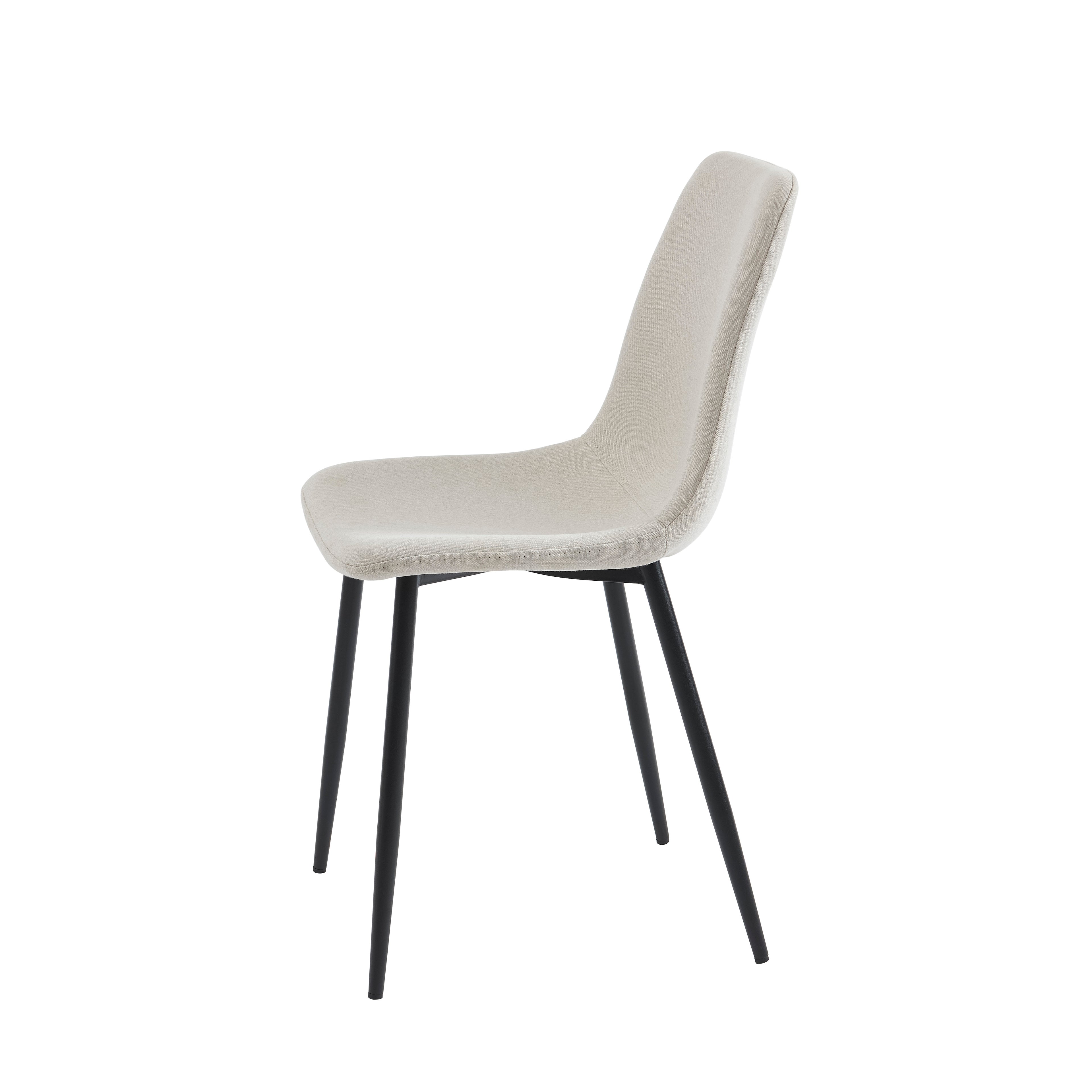 Set of 4 Chairs ESTELLE Fabric Light - Beige