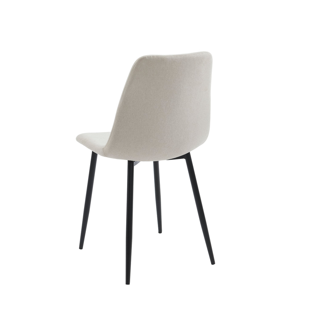 Set of 4 Chairs ESTELLE Fabric Light - Beige