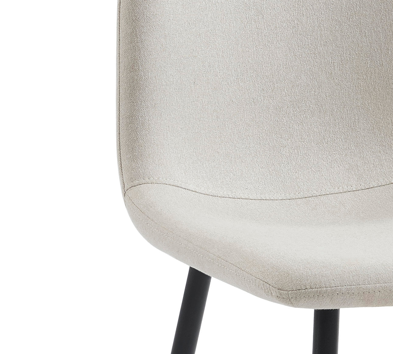 Set of 4 Chairs ESTELLE Fabric Light - Beige