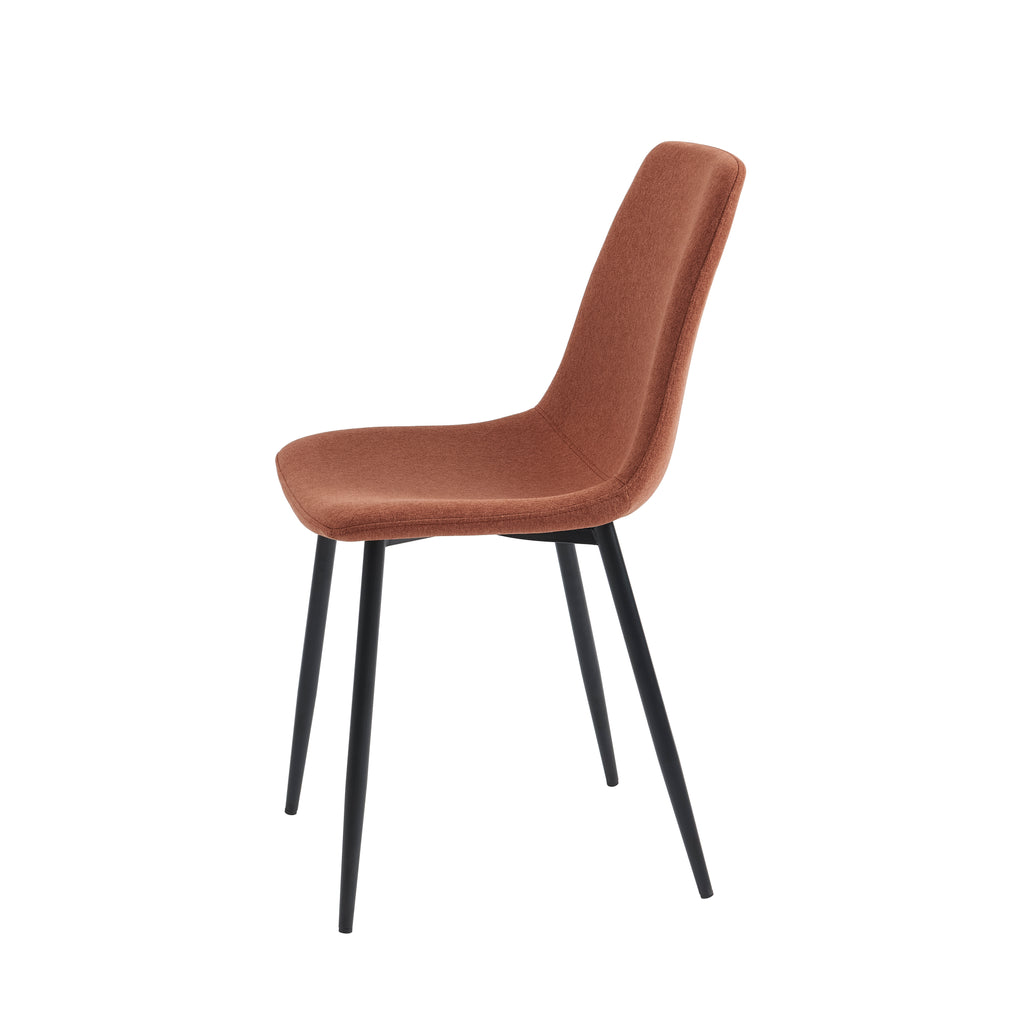 Set of 4 Chairs ESTELLE Fabric Light - Red