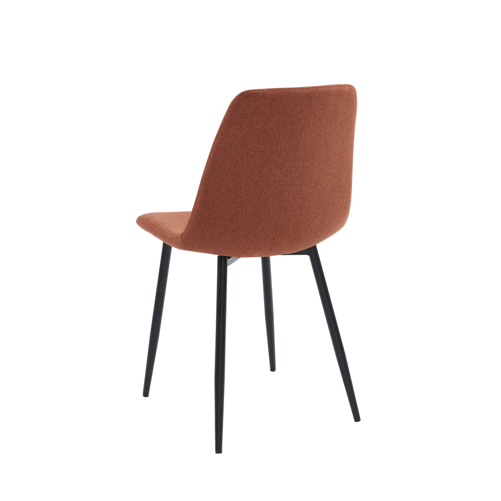 Set of 4 Chairs ESTELLE Fabric Light - Red