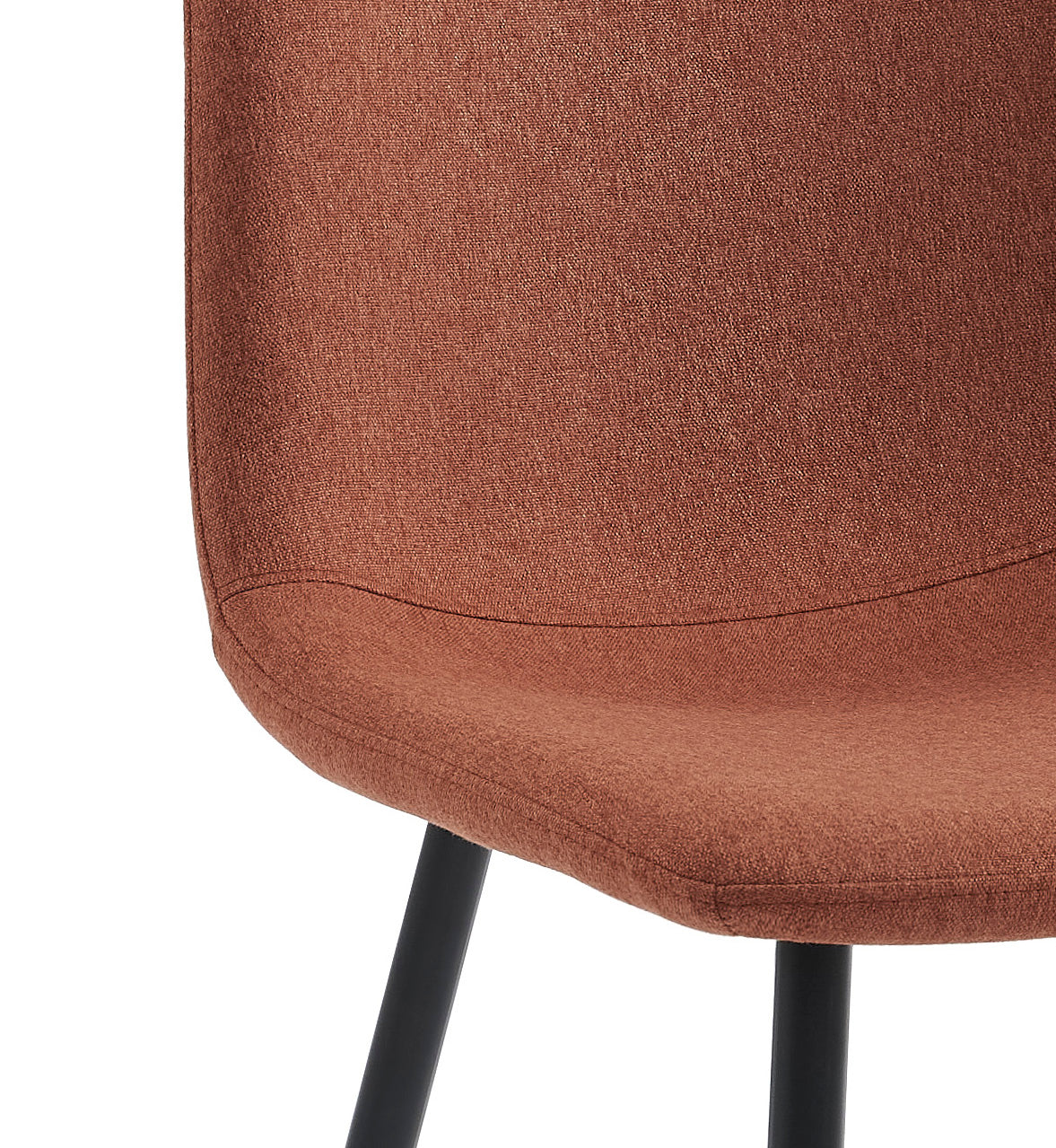 Set of 4 Chairs ESTELLE Fabric Light - Red