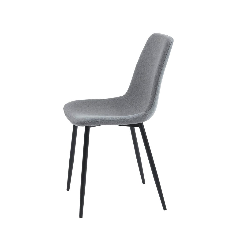 Set of 4 Chairs ESTELLE Fabric Light - Gray