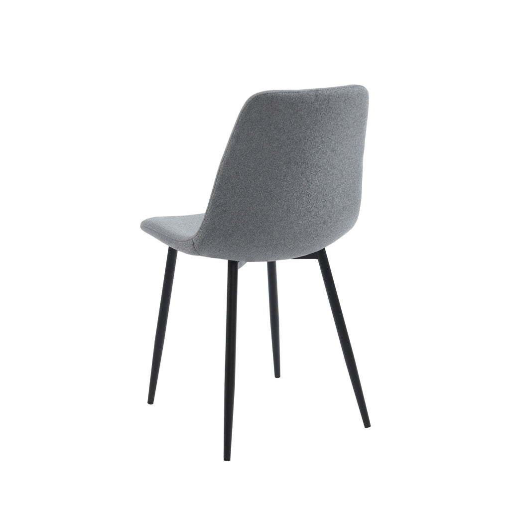 Set of 4 Chairs ESTELLE Fabric Light - Gray