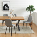 Set of 4 Chairs ESTELLE Fabric Light - Gray