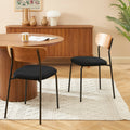 Set of 2 Chairs FRIDA Corduroy Velvet - Black
