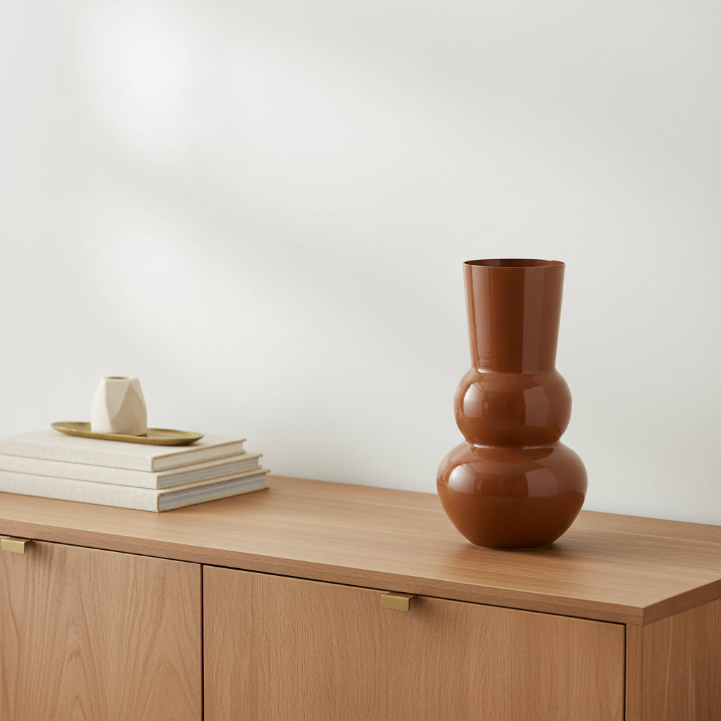 GAD Zinc Vase 12" Caramel