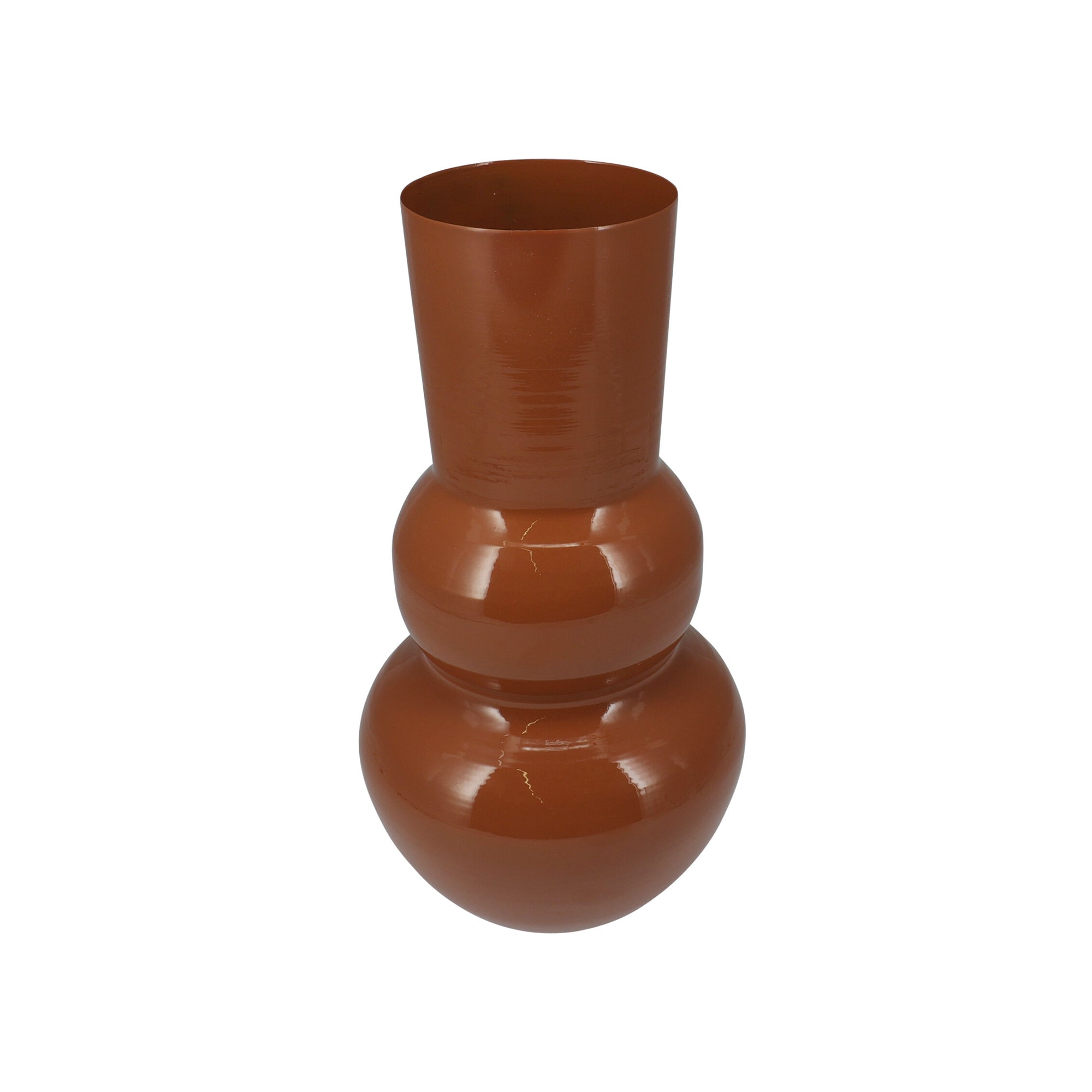 GAD Zinc Vase 12" Caramel
