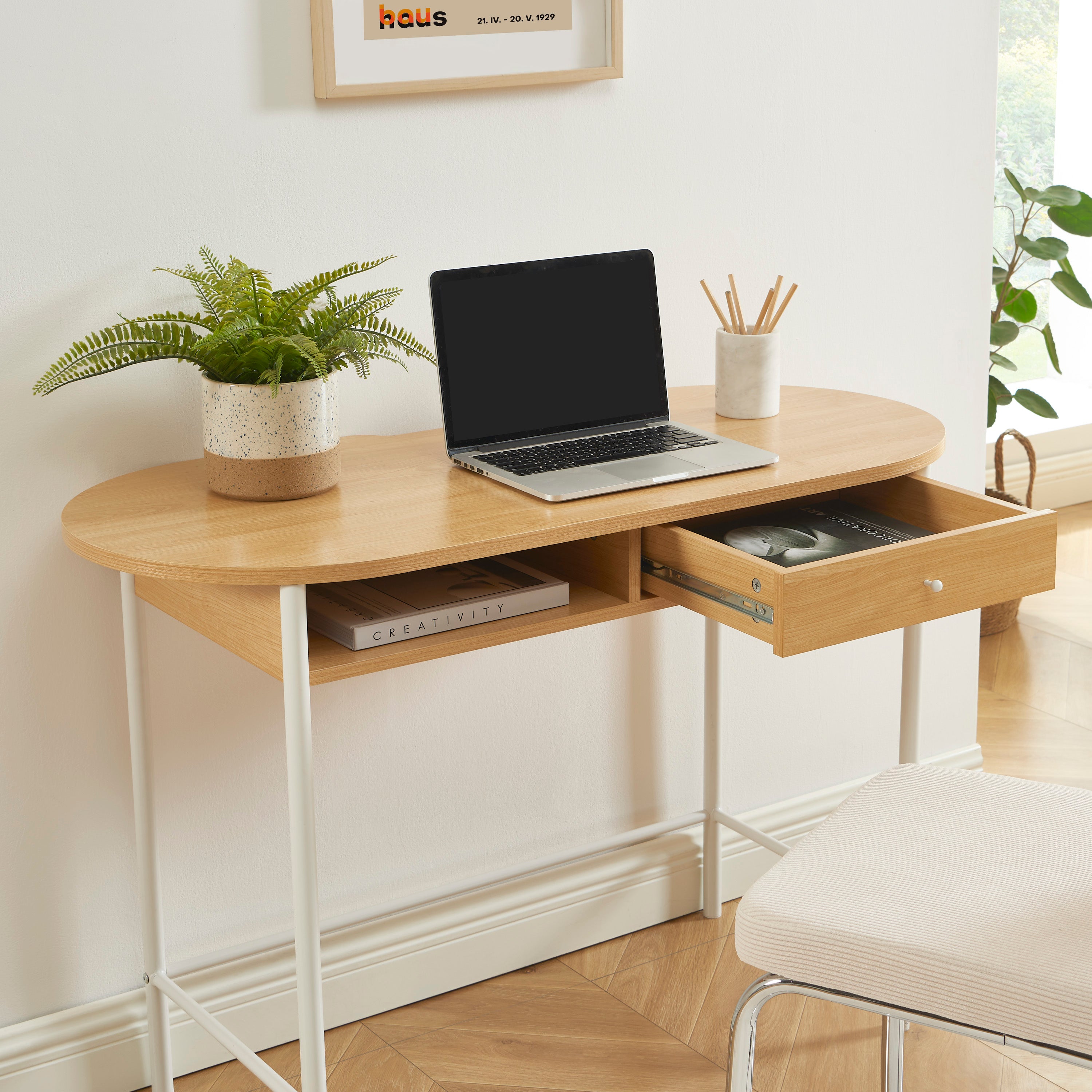 GAIA Modern Home Office Desk – White