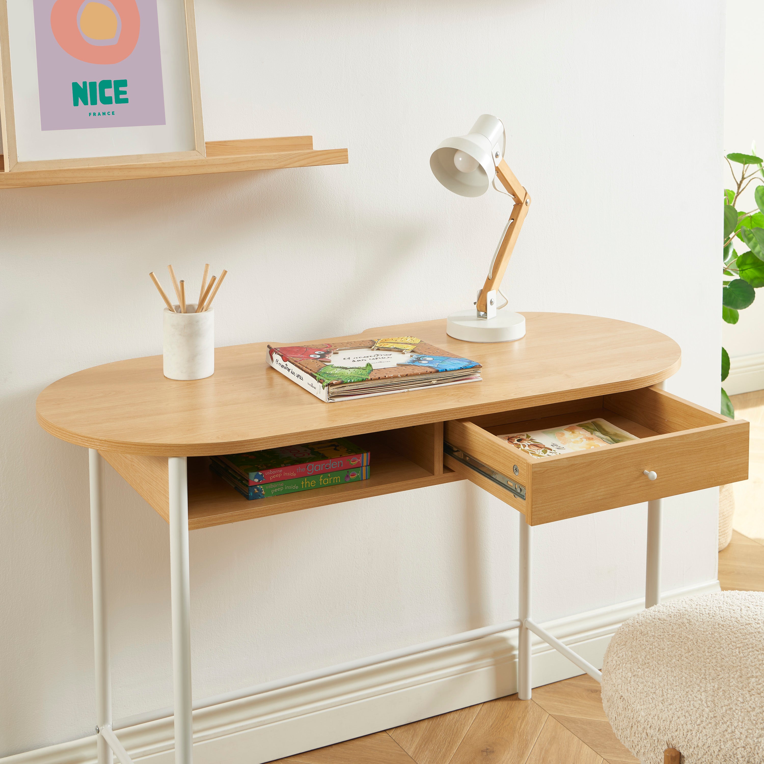 GAIA Modern Home Office Desk – White