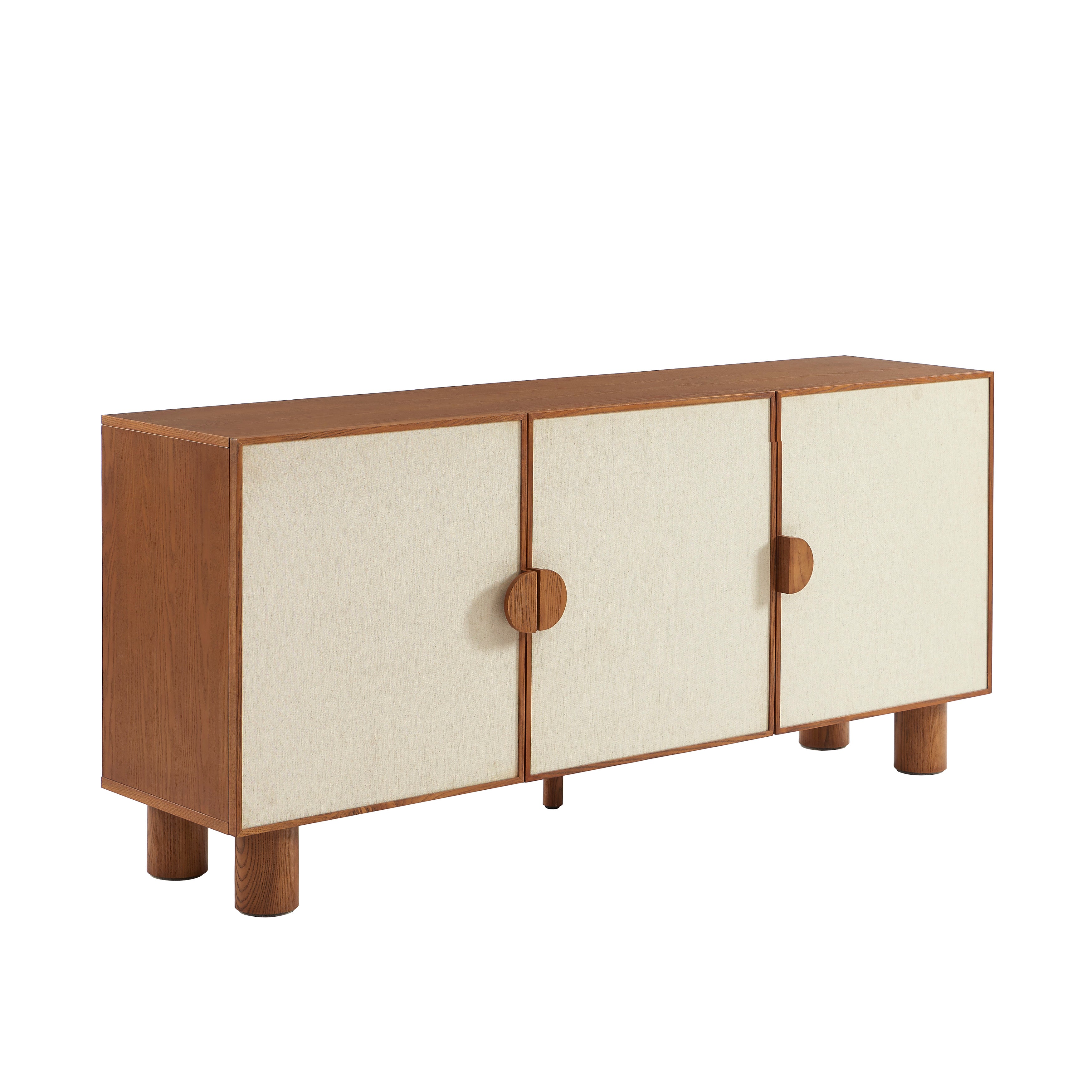 GASTON Wood Highboard with Storage