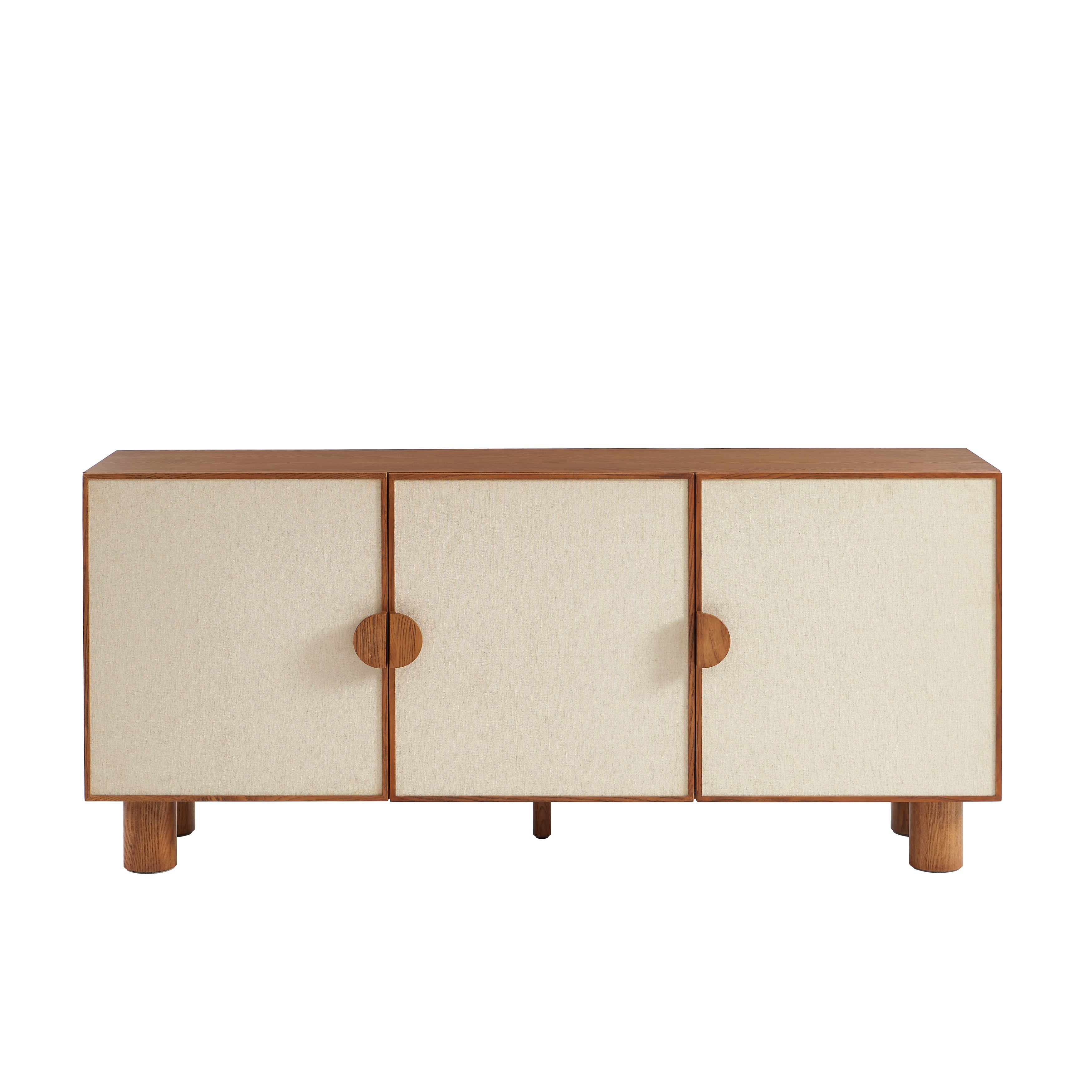 GASTON Wood Highboard with Storage