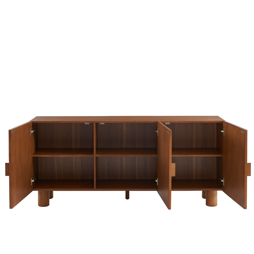 GASTON Wood Highboard with Storage