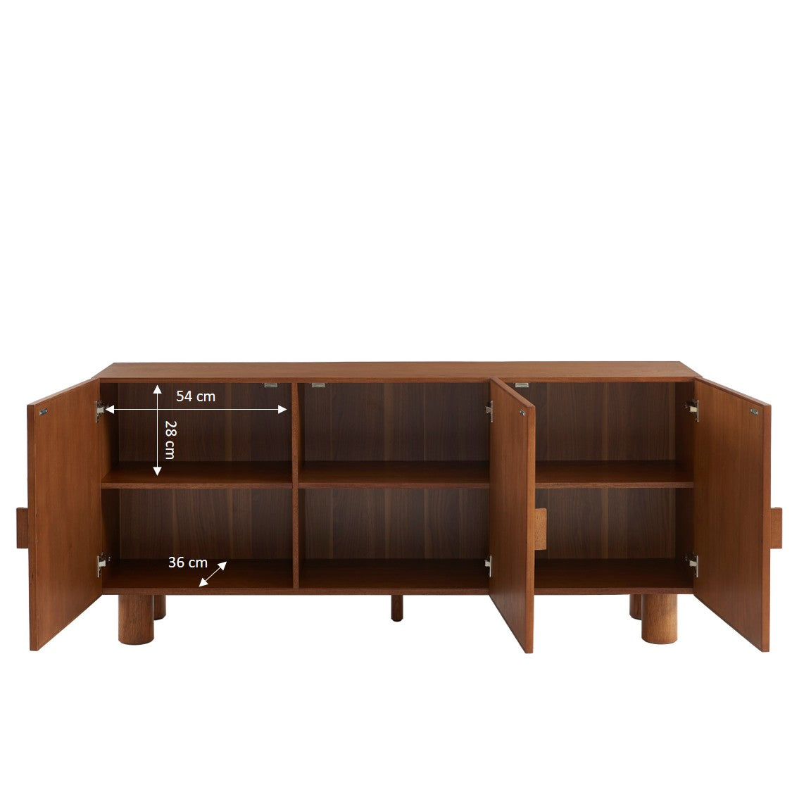 GASTON Wood Highboard with Storage