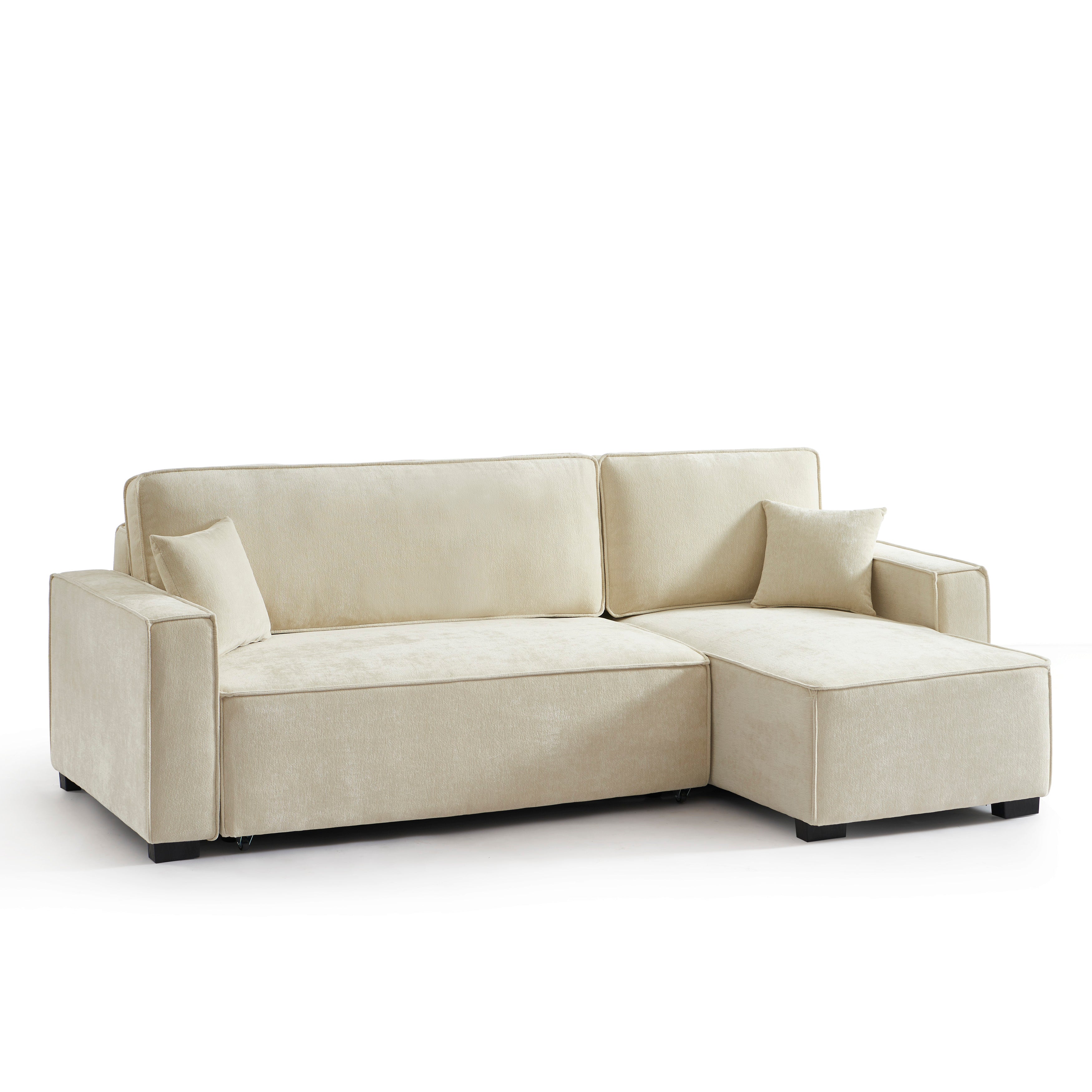 GAVI Fabric Corner Sofa – Beige