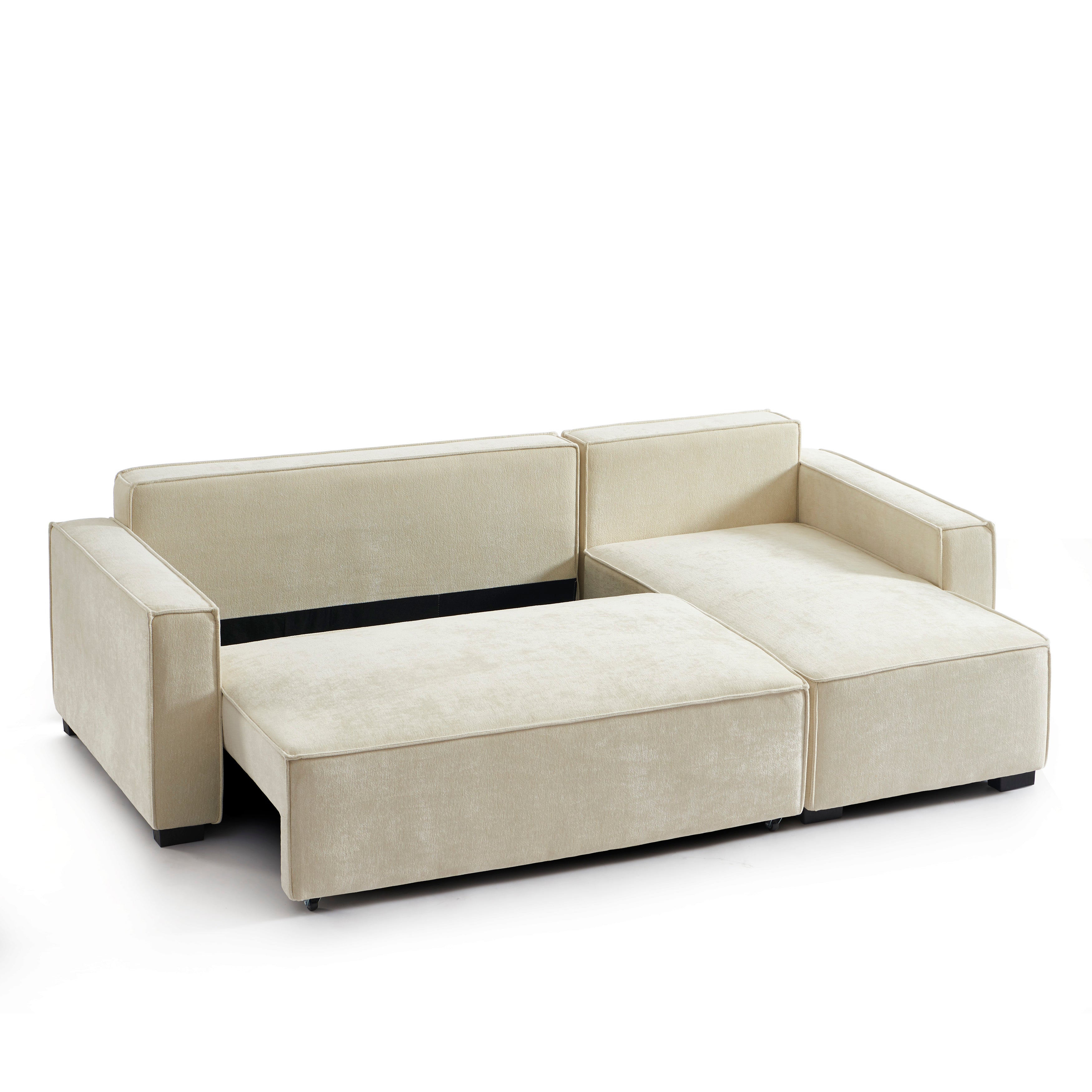 GAVI Fabric Corner Sofa – Beige