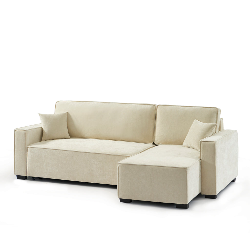 GAVI Fabric Corner Sofa – Beige