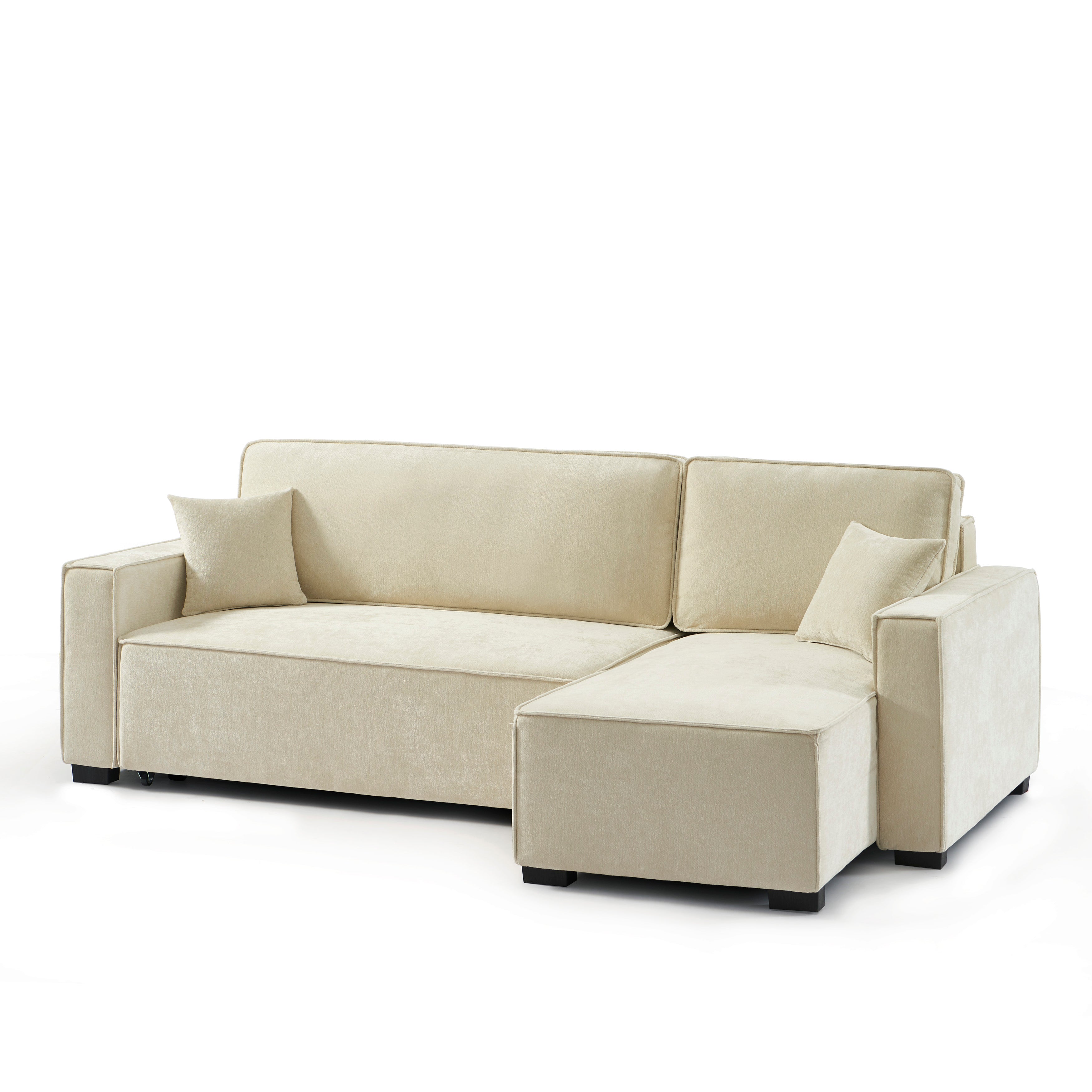 GAVI Fabric Corner Sofa – Beige
