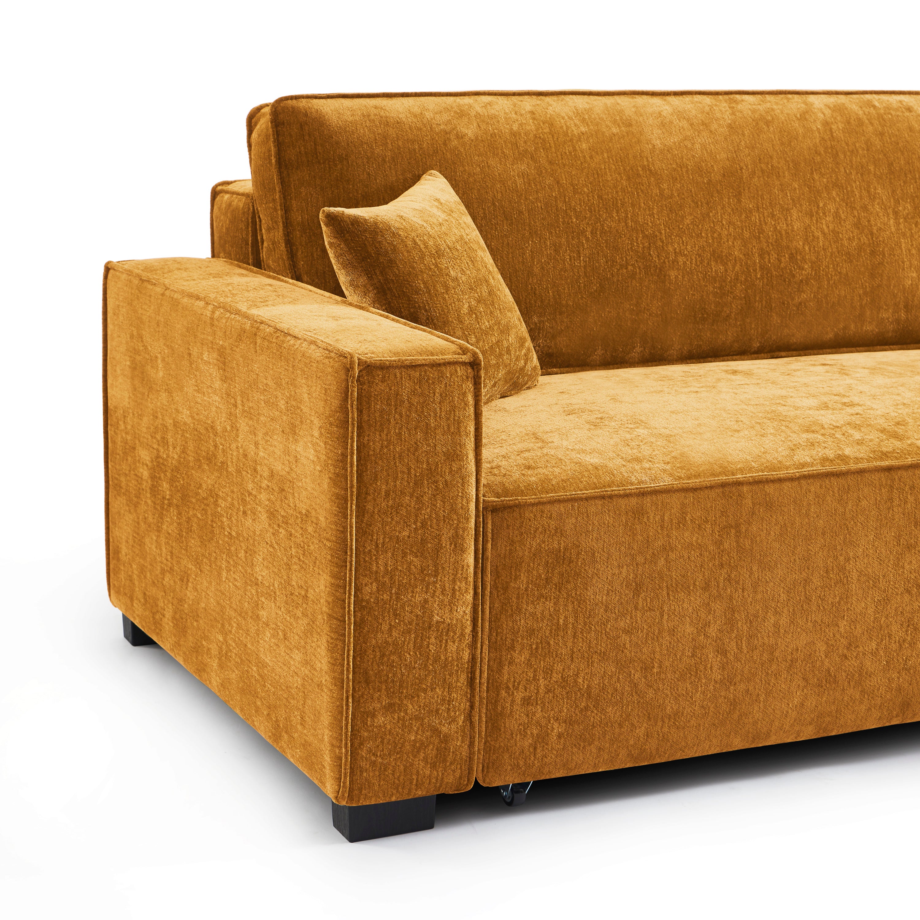 GAVI Fabric Corner Sofa - Yellow Mustard