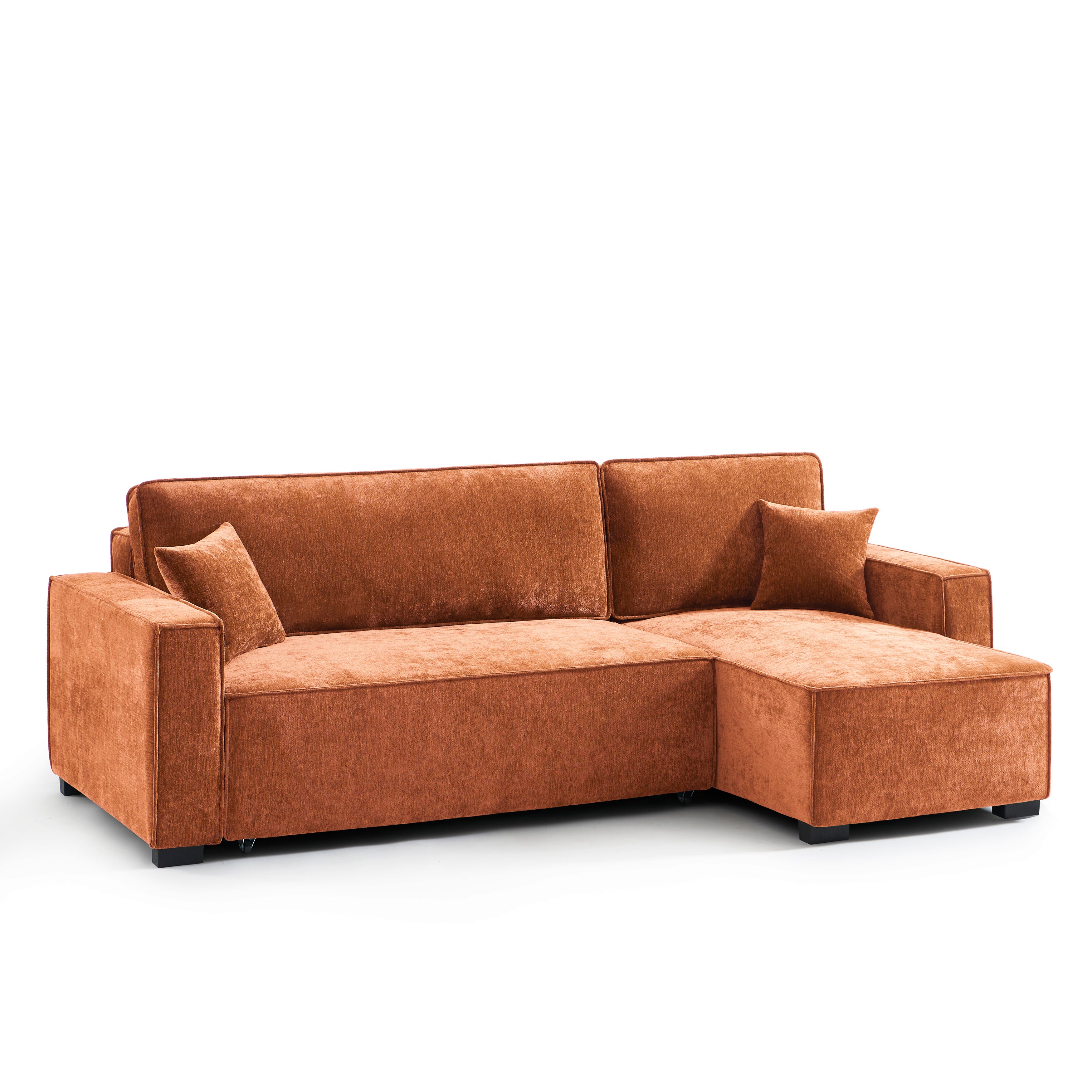 GAVI 92" Convertible Reversible Sectional Sofa – 4-Seater Fabric Sofa