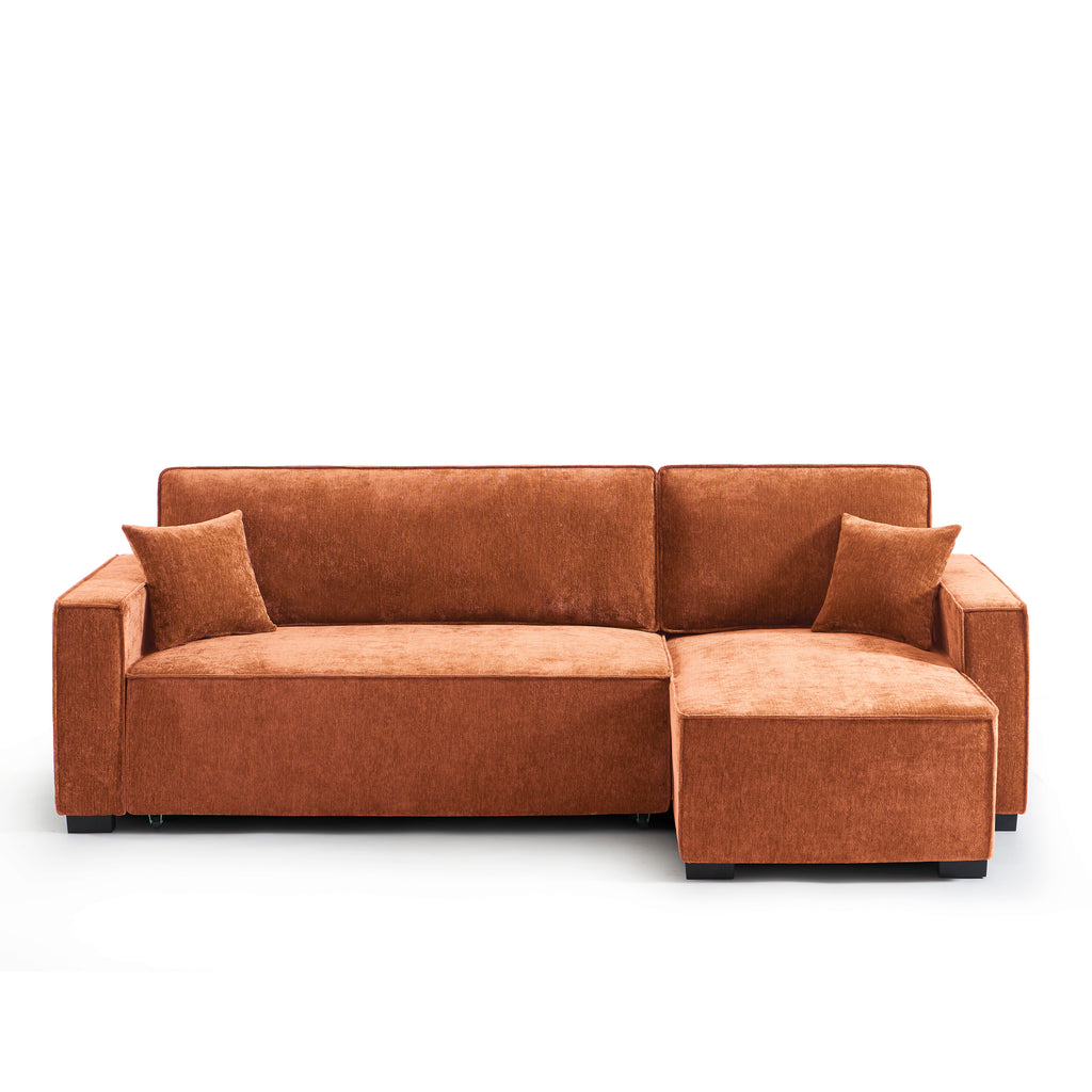 GAVI Fabric Corner Sofa – Terracotta